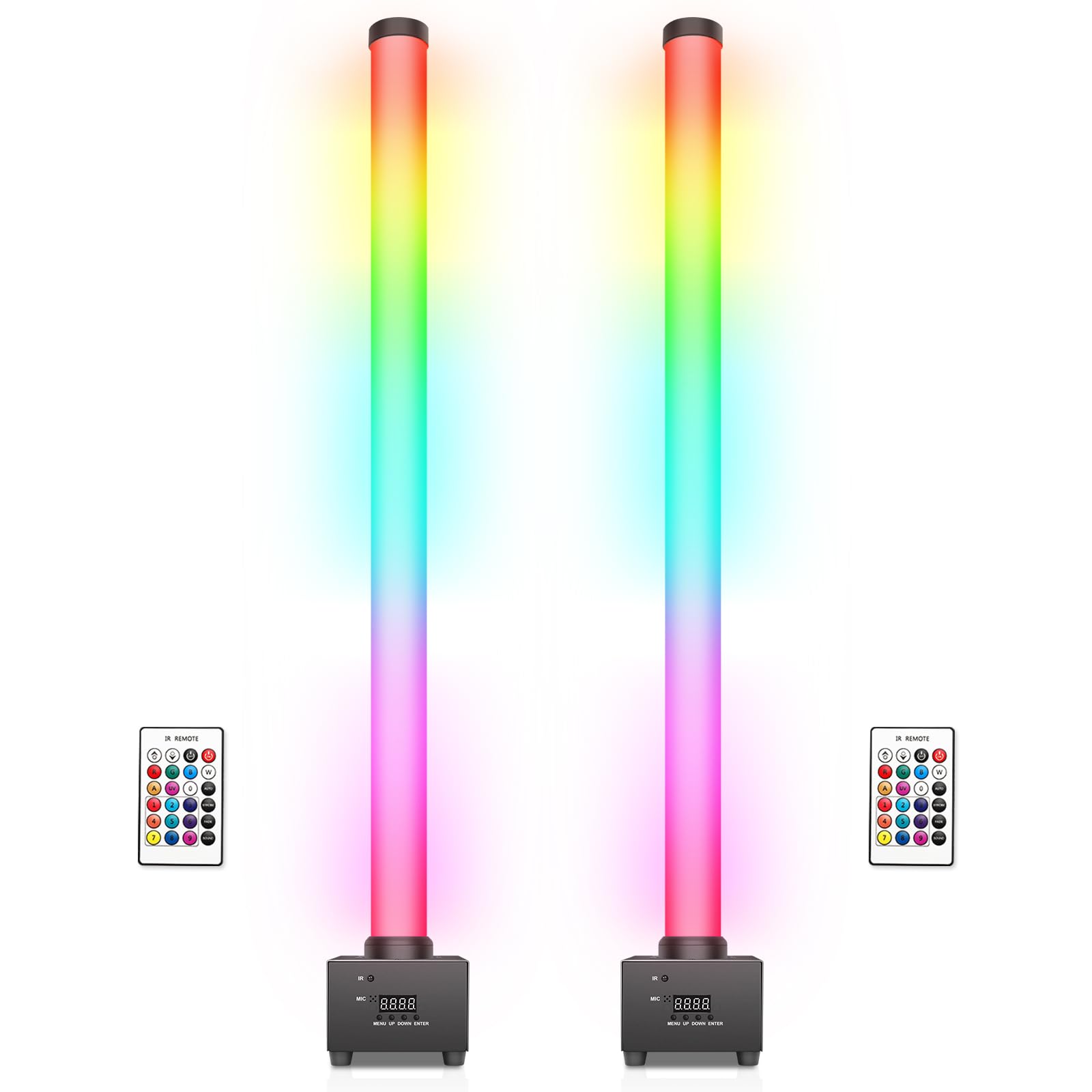 OPPSK LED Stage Light Bar: 360° Full Coverage Lighting – 60W 120LED RGB Pixel Tube – Remote DMX Control – Great for DJ Party Live Show Band Club Event