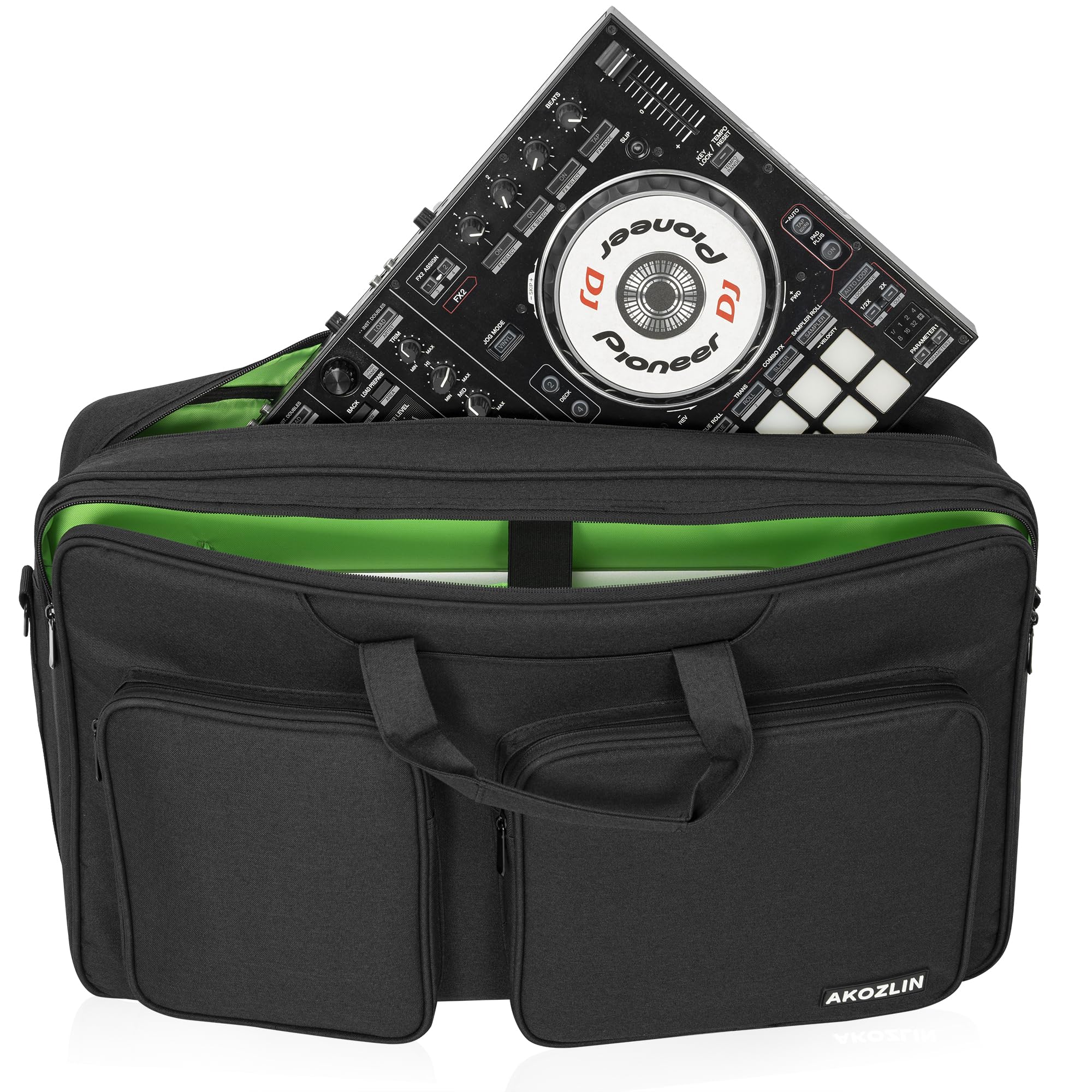 AKOZLIN Multi-layer Controller Gig Bag Padded Mixer Carry Case Fits for Pioneer DDJ SR SR2 RR Denon MC4000 Numark NVII Mixtrack Pro 3 NV Platinum Controller