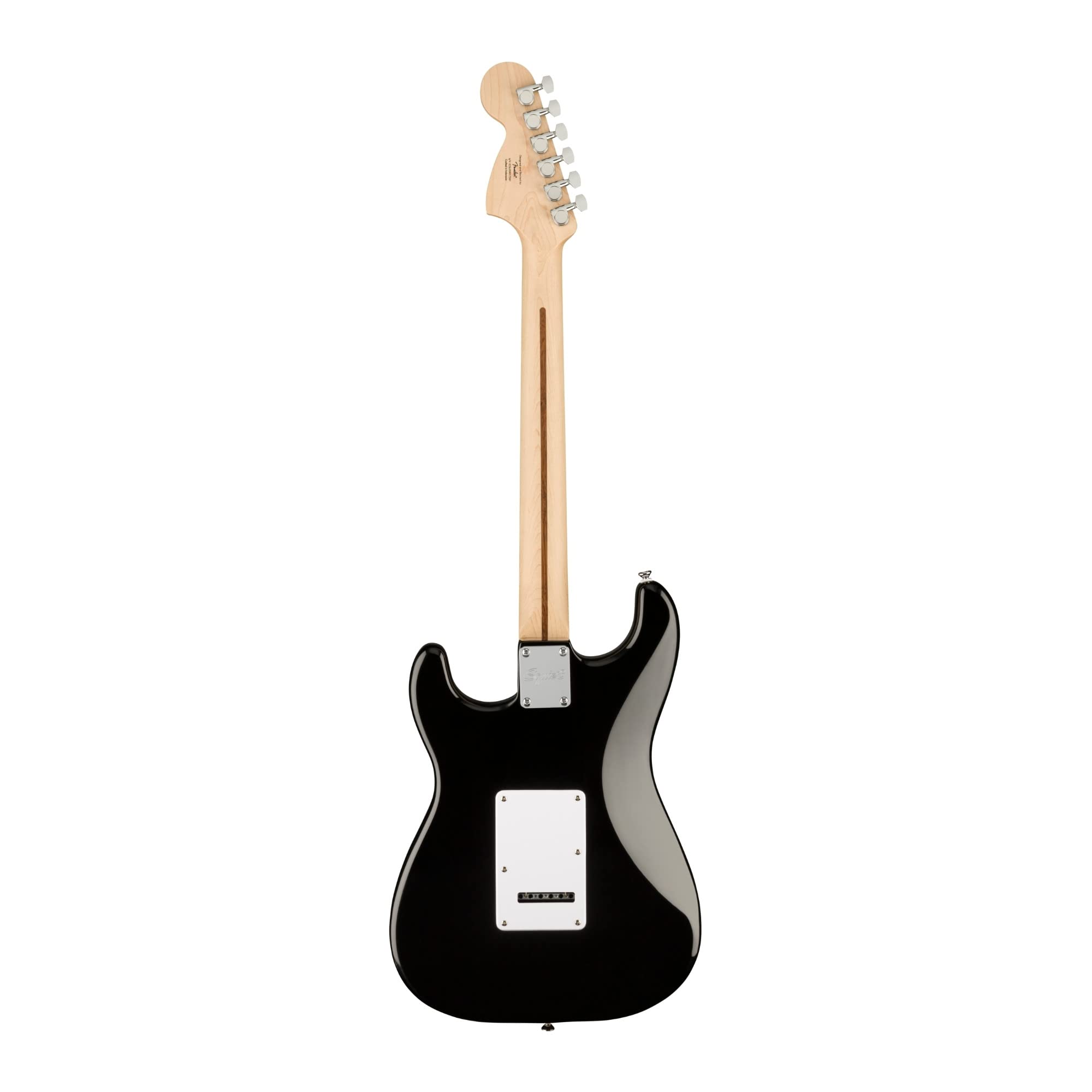 Fender 0378002506 Squier Affinity Series Stratocaster Electric Guitar, with 2-Year Warranty, Black, Maple Fingerboard