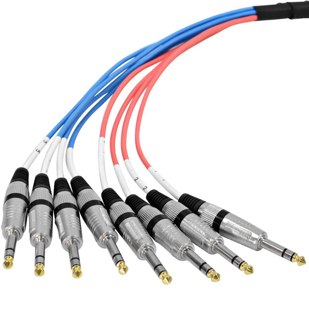 Seismic Audio – SAXT-8x5M – 8 Channel 5′ XLR Male to 1/4″ TRS Snake Cable