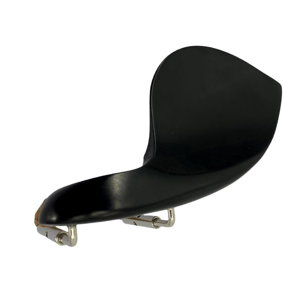 Conboxus Violin Chinrest 4/4 Full size wood Chin Rest Clamp Fiddle Violin Standard Bracket, Hypoallergenic Wood Rest,Surface Smooth (black1 Left Hand)