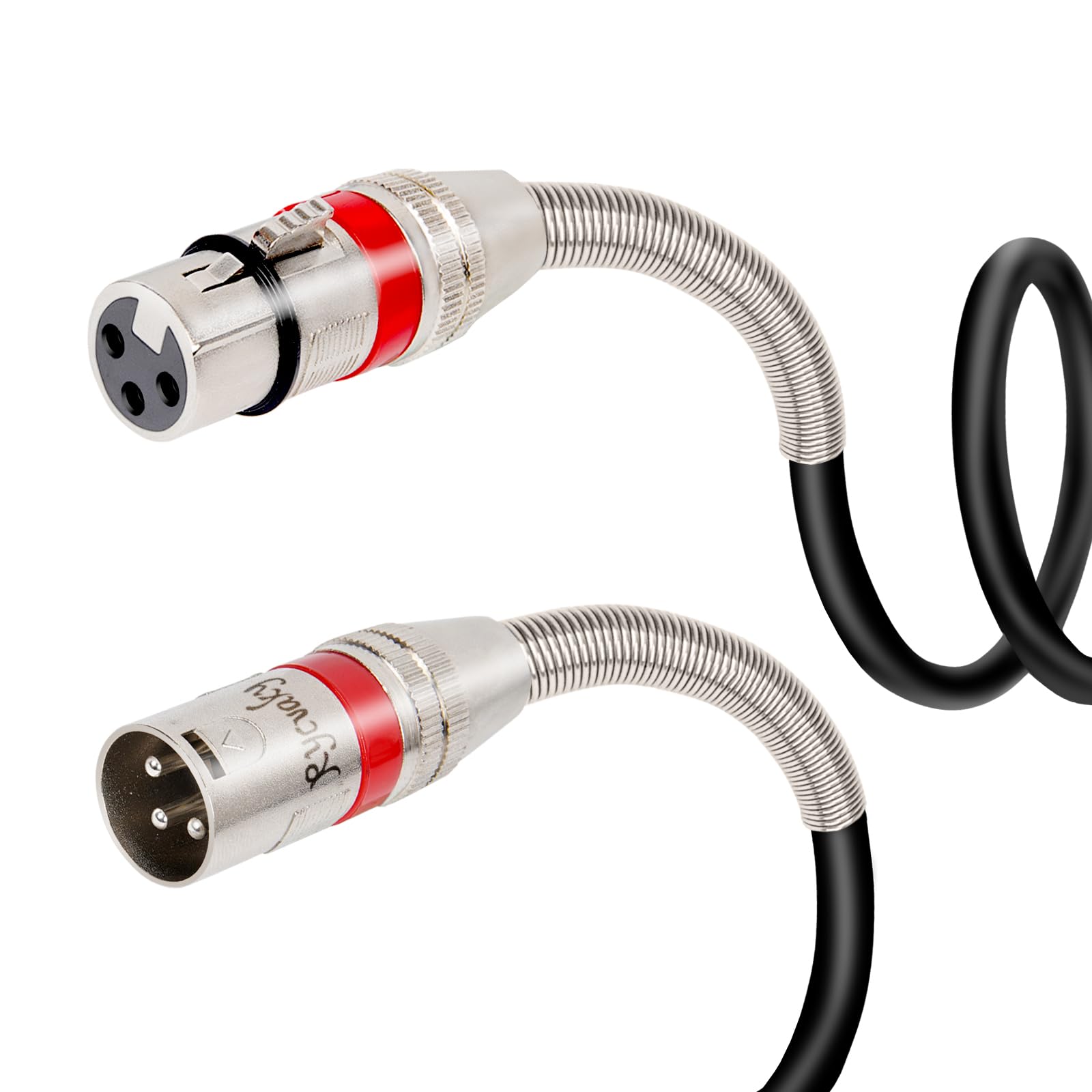 rycvaky XLR Cables 30FT 1 Pack, Heavy Duty Oxygen-Free Copper 3-Pin Balanced Shielded XLR Male to Female Microphone Cable for Recording Studio Speaker, PA Systems, Audio Mixer and More