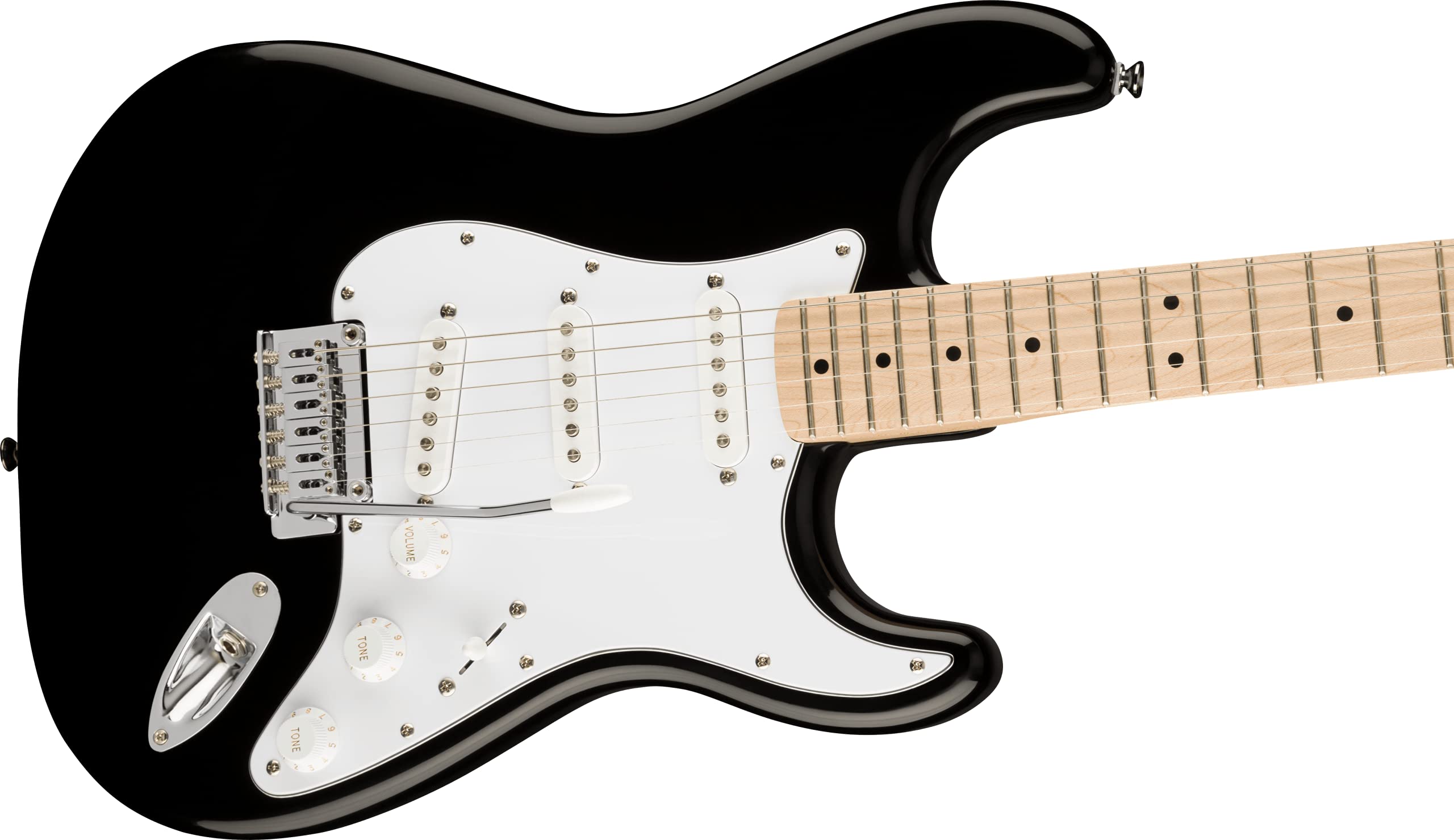 Fender 0378002506 Squier Affinity Series Stratocaster Electric Guitar, with 2-Year Warranty, Black, Maple Fingerboard