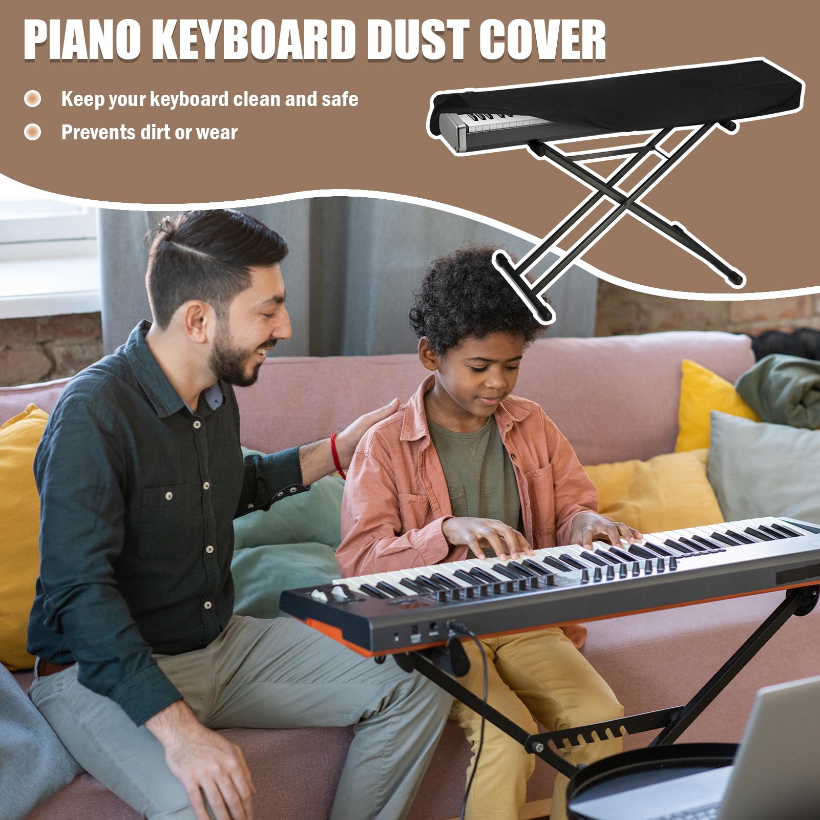 GOGHOST 88 Keys Digital Piano Keyboard Dust Cover