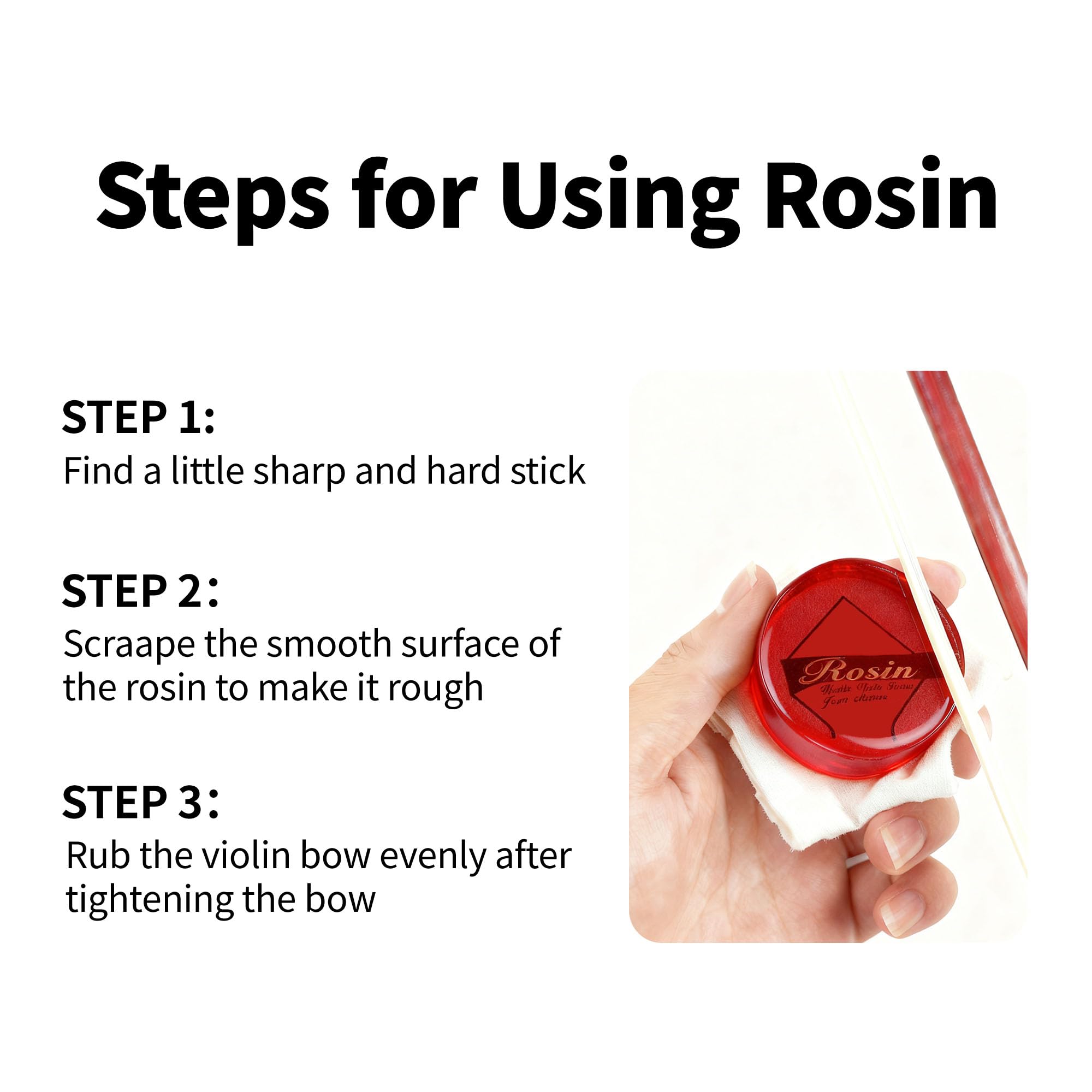 1-Pack Violin Rosin,Round Natural Rosin for Violin,Viola,Cello