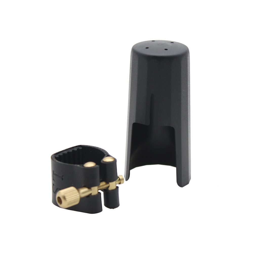 Andoer Alto Saxophone Ligature Fastener Compact Durable Artificial Leather for Alto Saxophone Rubber Mouthpiece