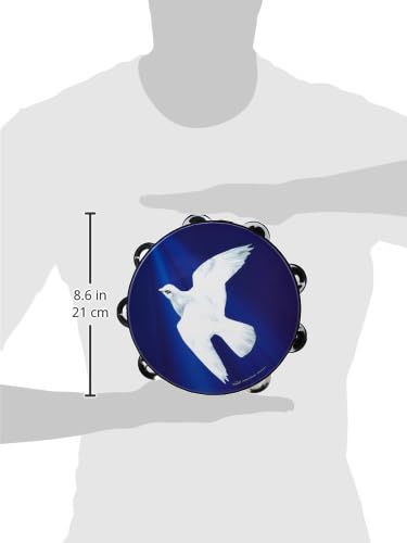 Remo TA-9108-18 Praise Tambourine – Religious Dove, 8″
