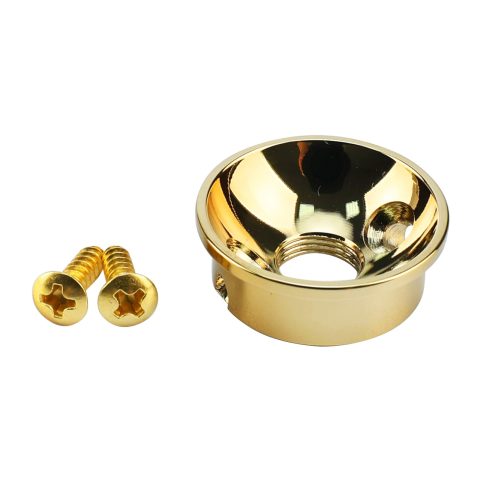 OVSAL Electric Guitar Jack Plate Zinc Alloy Metric Thread Input Jackplate Electrosocket Output Jack Plate Compatible with Fender Telecaster Tele Style Electric Guitar Replacement Parts Gold
