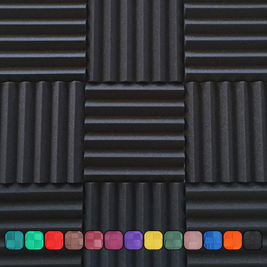 Soundproofing Acoustic Studio Foam – Plum Color – Wedge Style Panels 12”x12”x2” Tiles – 4 Pack