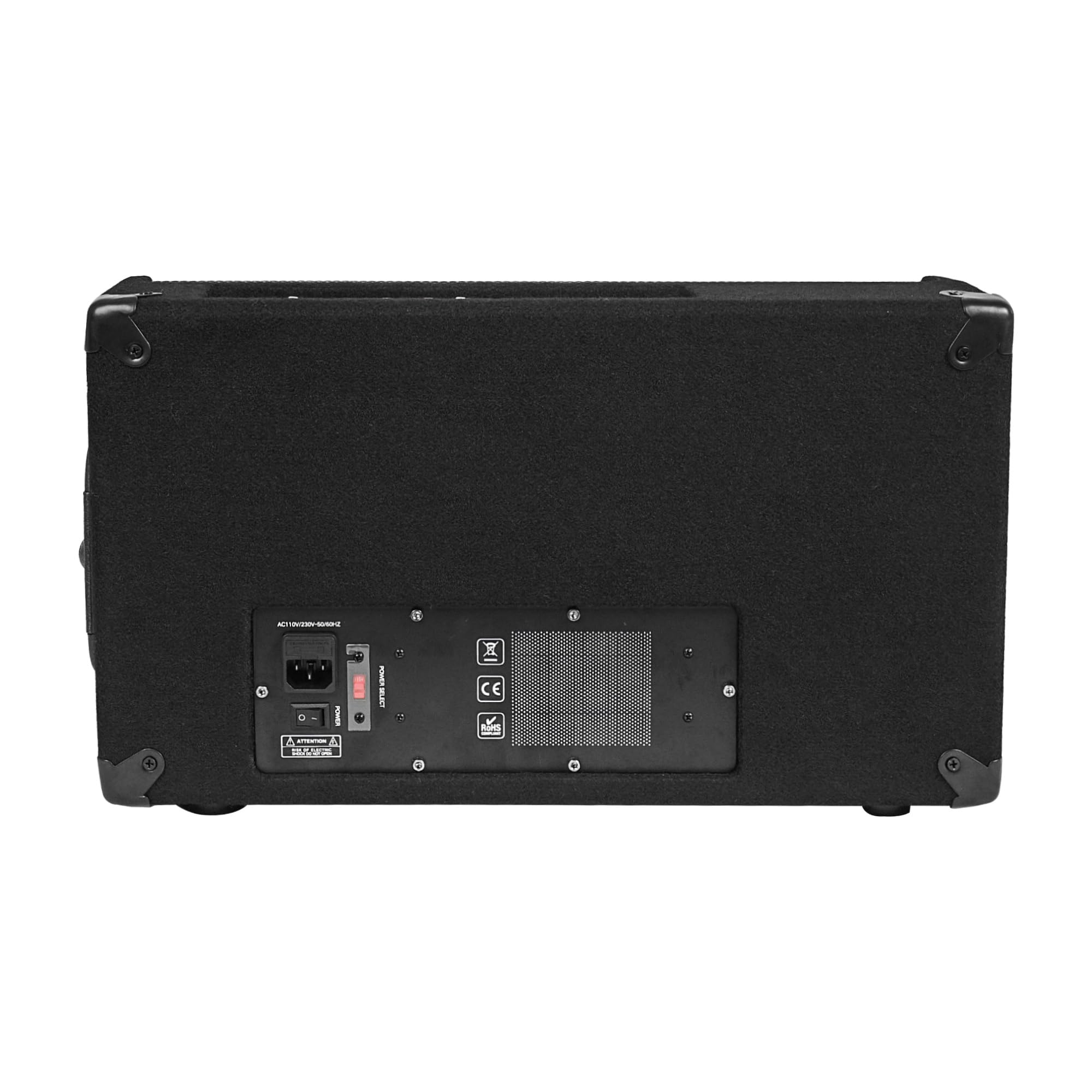 Sound Town Powered DJ PA Stage Monitor Speaker 10” 300W with Compression Driver for Live Sound, Bar, Church (METIS-10MPW)