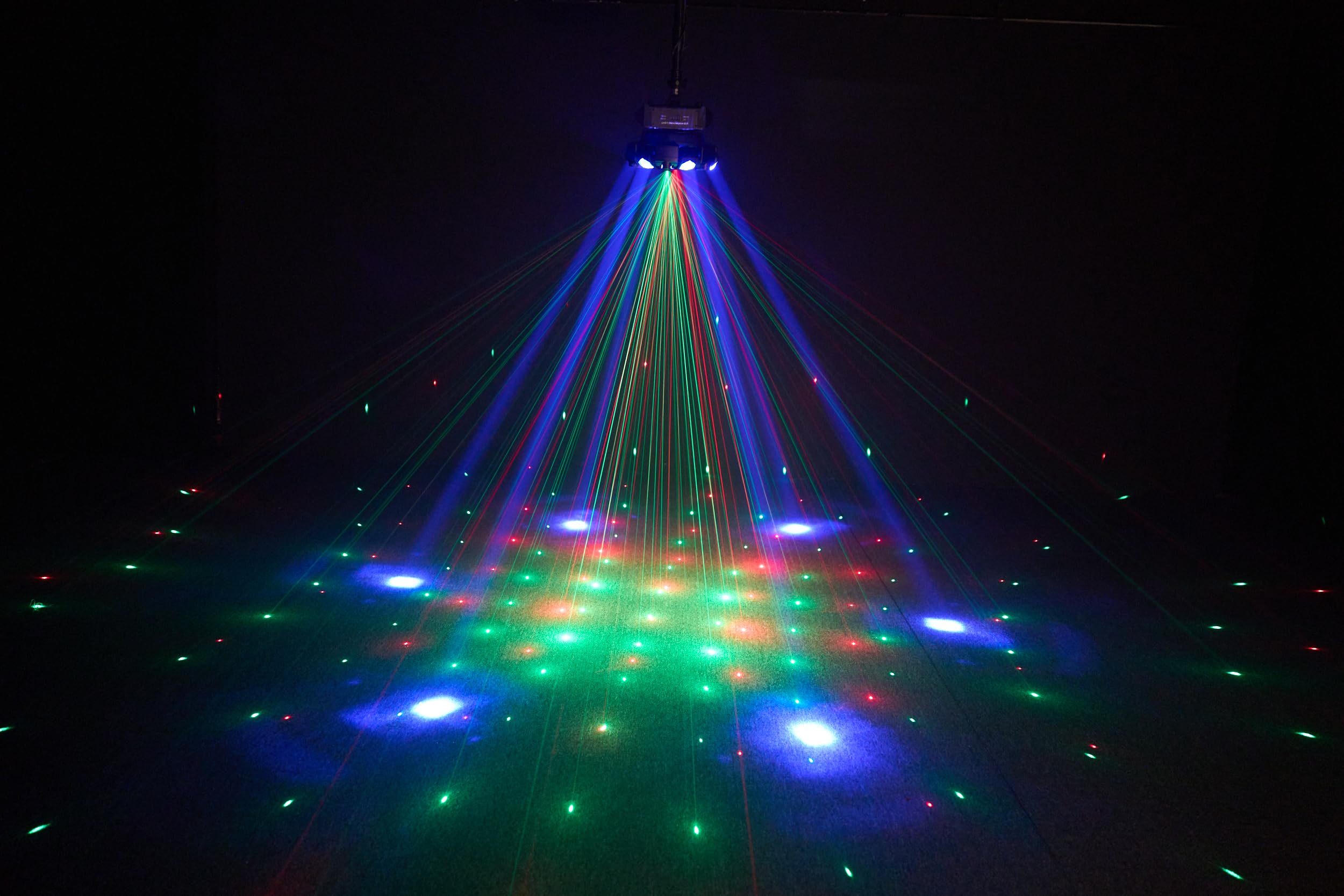 Dj Lights for Parties Moving Head 6-Arm with Remote Control RGBW LED DJ Stage Lights Professional Disco Light DMX512 & Sound Activated Rotating Light for Wedding Live House KTV Bar & Club Christmas