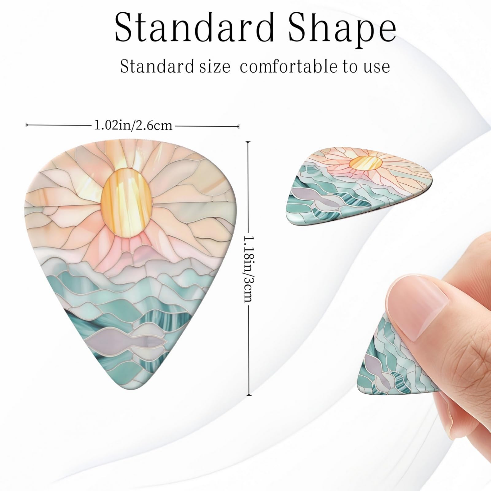 KWSAAHU 0.96mm Thick Guitar Picks – Sunset Sea