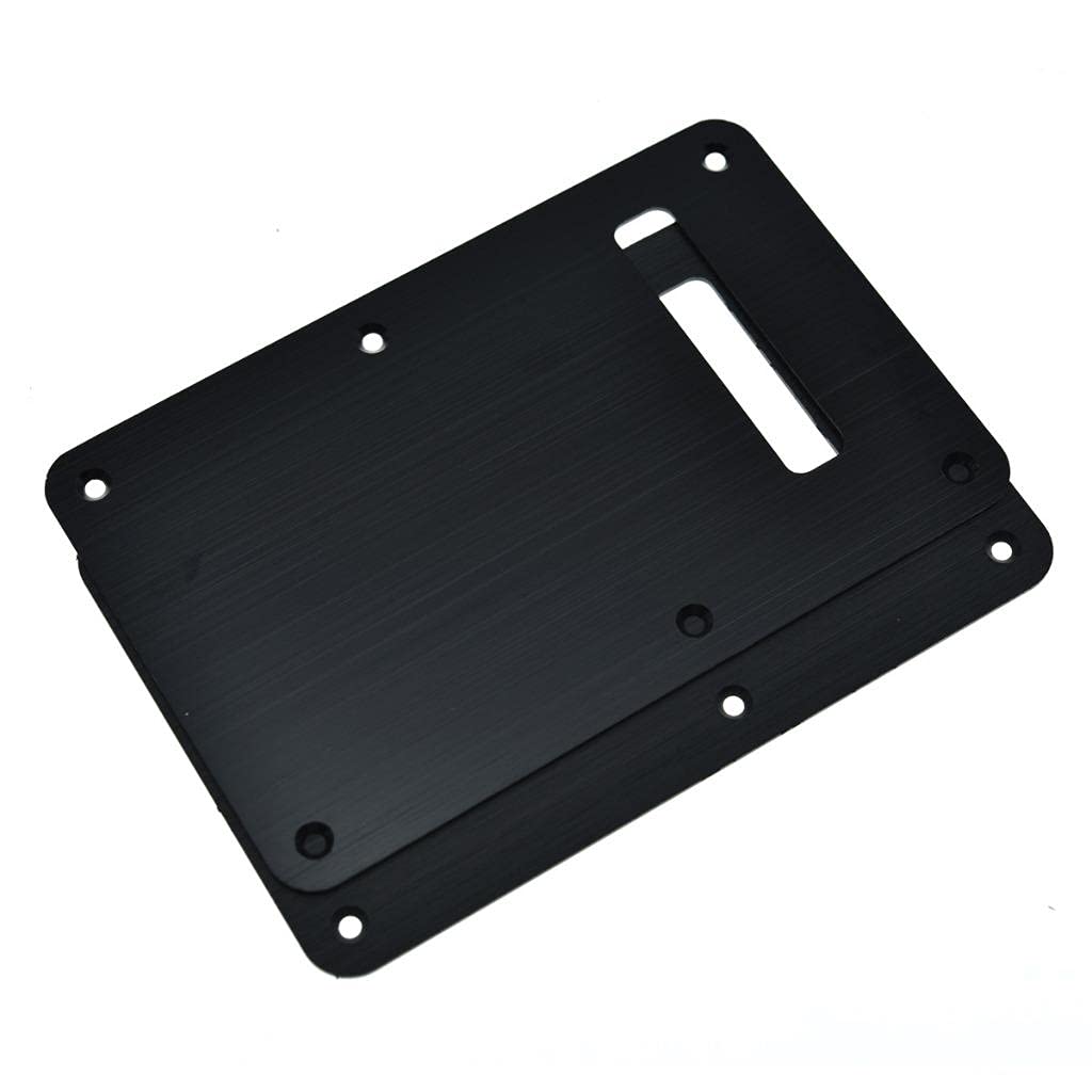 KAISH 6-Hole Metal Aluminum Anodized Modern Style ST/Strat Back Plate Tremolo Trem Cavity Cover for USA/Mexico Stratocaster/Strat Matte Black