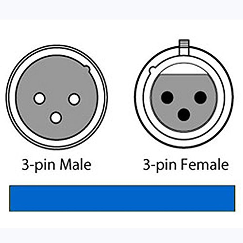 wonsung 4PCS 1m DMX Cables 512 XLR Cable 3.2ft 3 Pin True Male to Female for Microphone Stage Lights