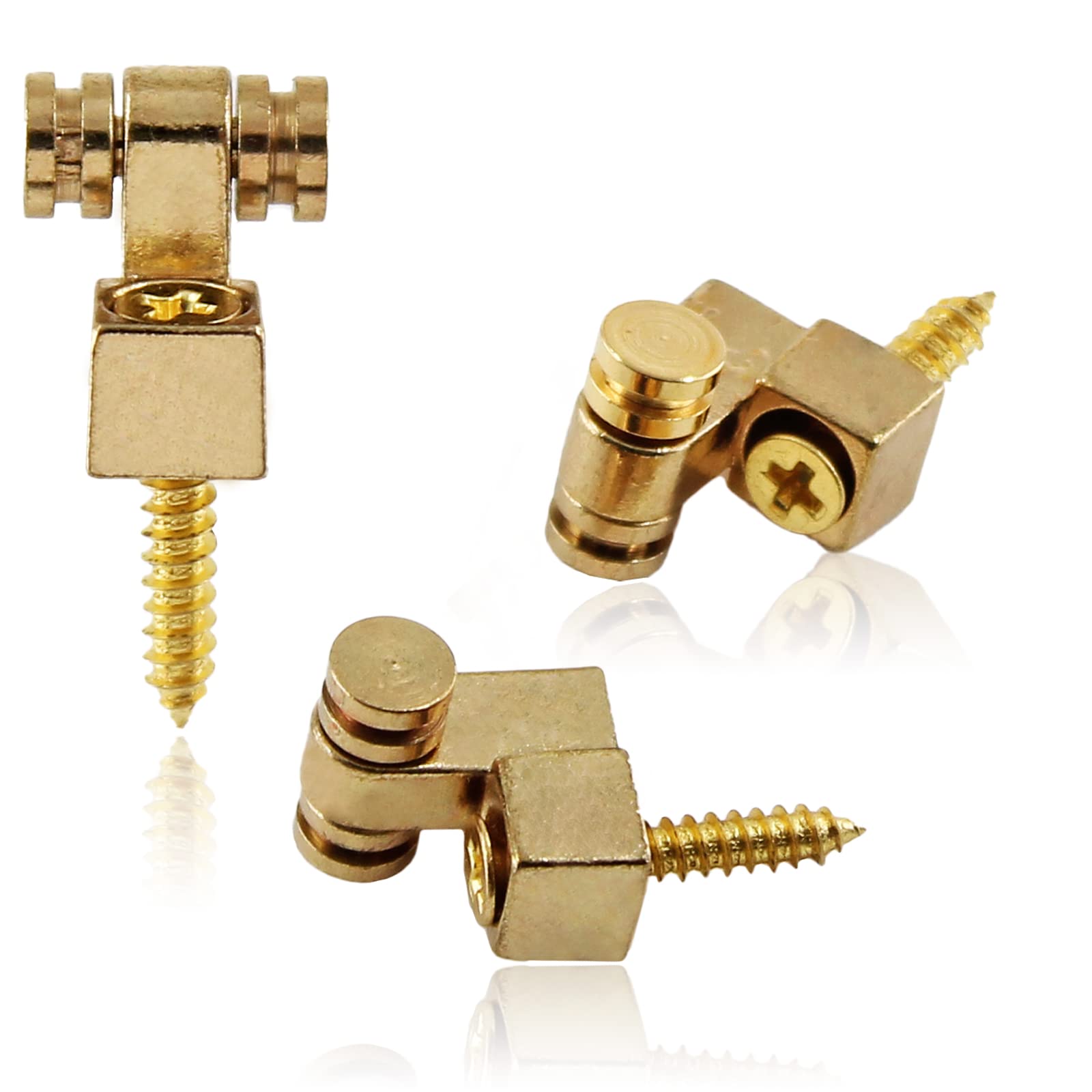Jersvimc 2 Pcs Guitar Roller String Tree, Gold, for Tele Start