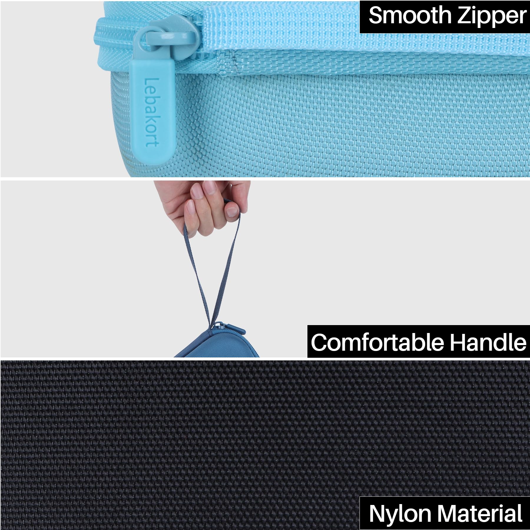 Lebakort Storage Case Compatible with Bose New SoundLink Micro 2nd Gen Speaker (Light Blue Case)