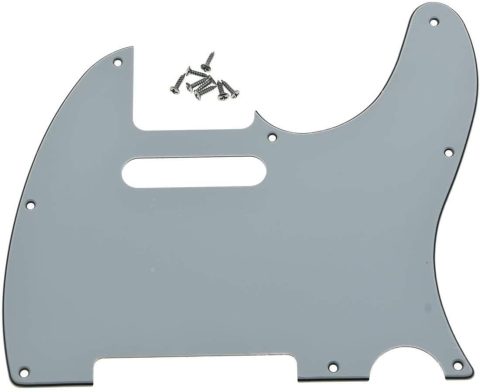Dopro 8 Hole Tele Guitar Pickguard Scratch Plate for USA/Mexican FD Telecaster White 3 Ply