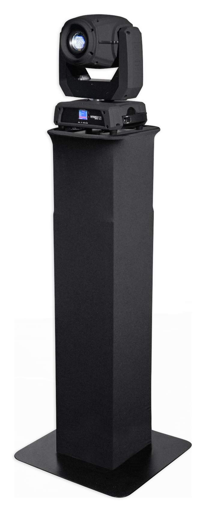 Rockville RTP32B Black Totem Moving Head Light Stand with Scrims and Bags