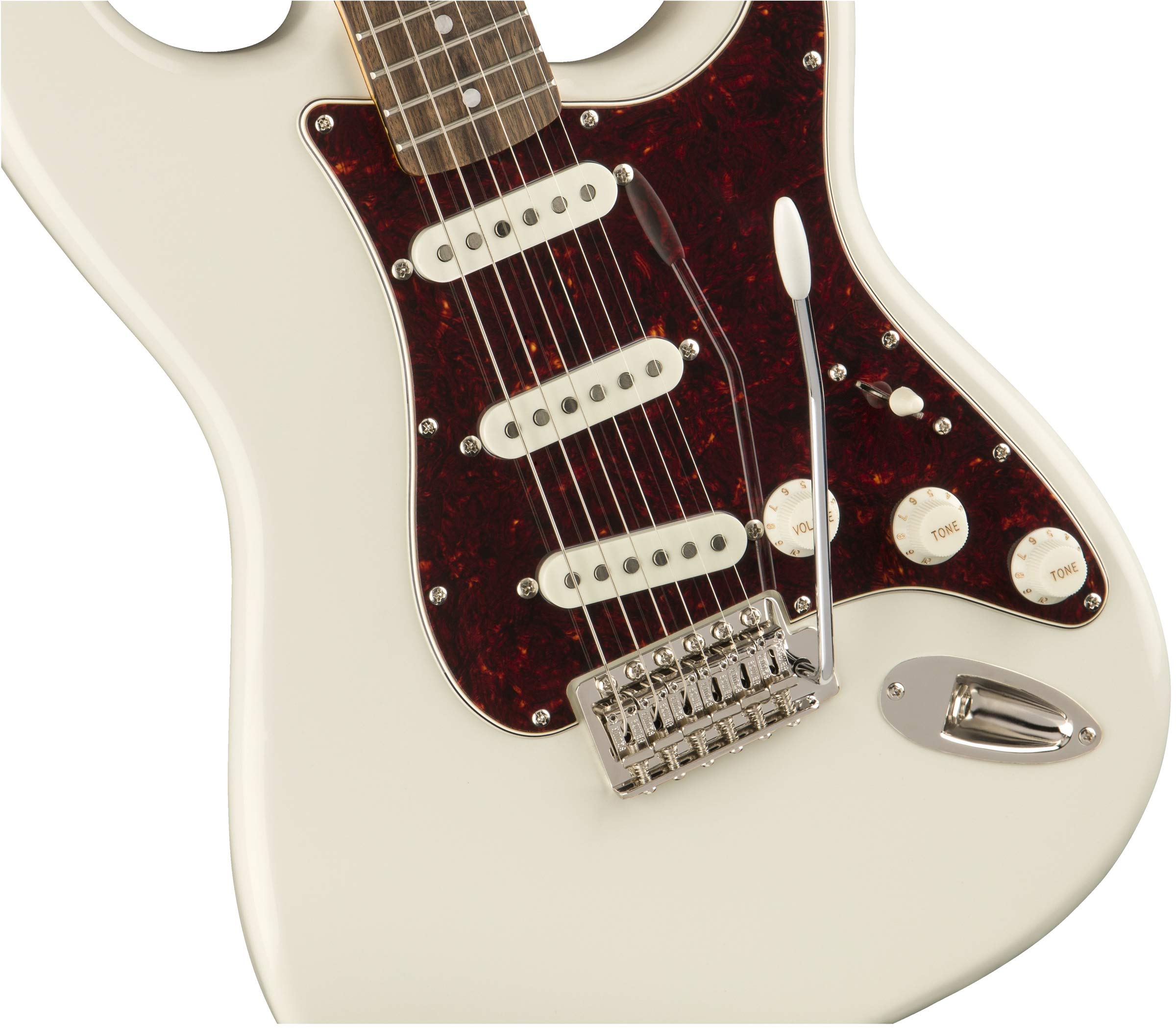 Fender 374020501 Squier Classic Vibe 70s Stratocaster Electric Guitar, Olympic White