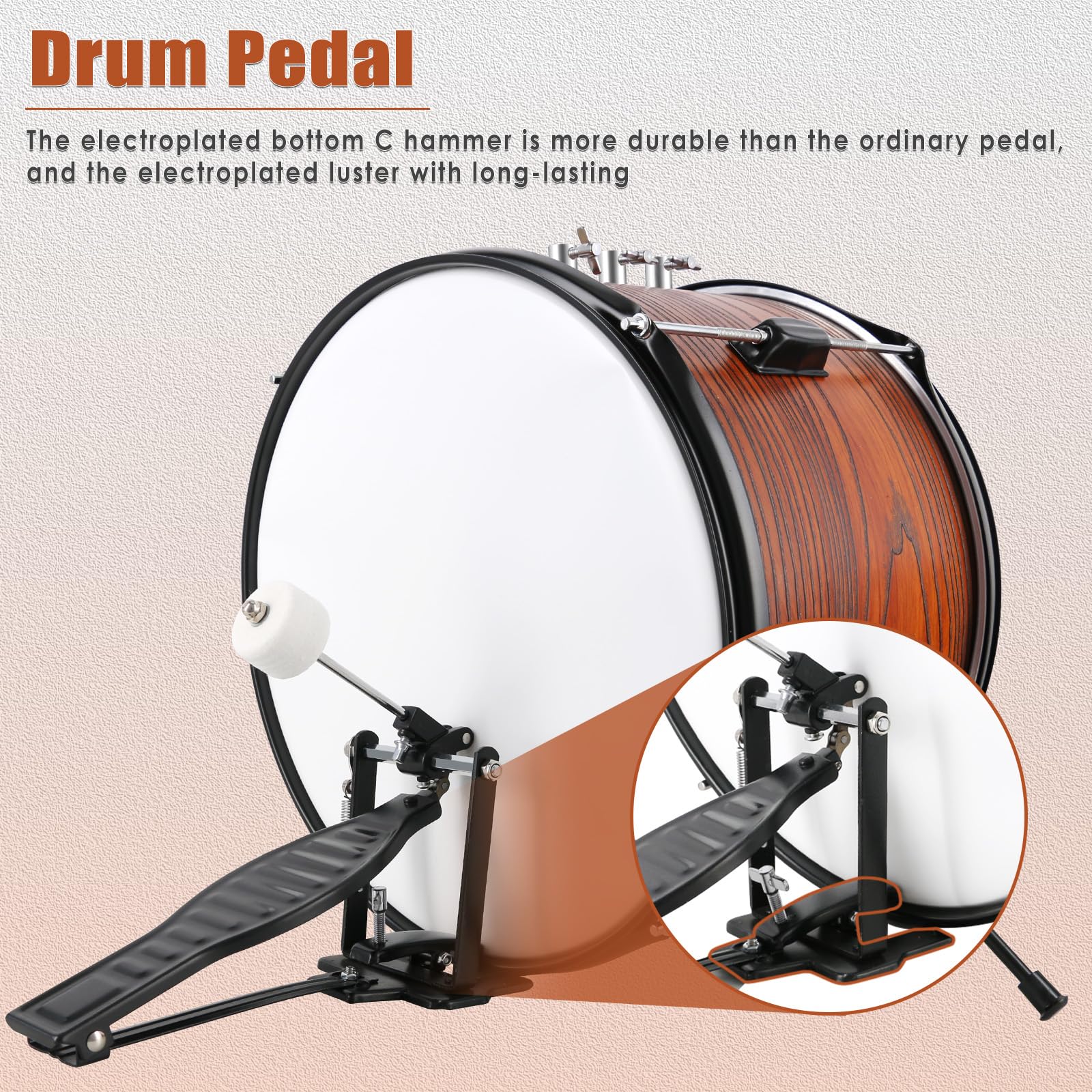 EASTROCK 3 Piece 14” Junior Drum sets for Drummer,Wood