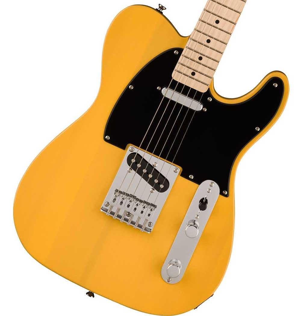 Squire Sonic Telecaster Electric Guitar, Butterscotch Blonde, Maple Fingerboard