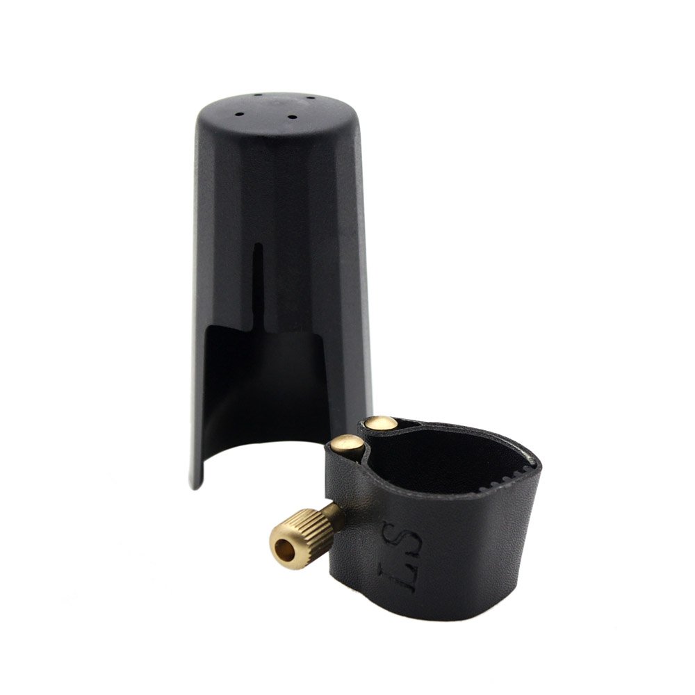 Andoer Alto Saxophone Ligature Fastener Compact Durable Artificial Leather for Alto Saxophone Rubber Mouthpiece
