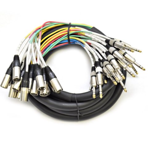 Seismic Audio – SAXT-8x15M – 8 Channel 15′ XLR Male to 1/4″ TRS Snake Cable