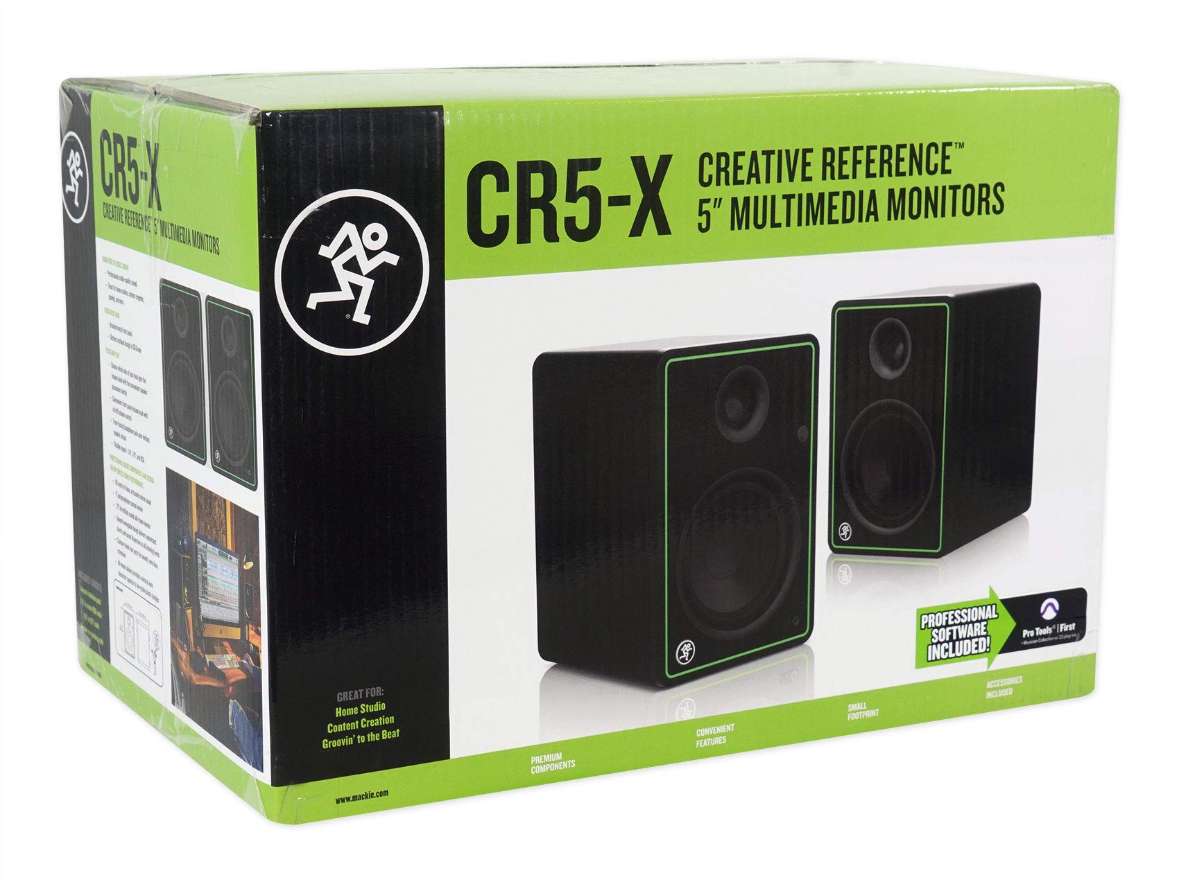 Mackie CR-X Series, 5.25-Inch Multimedia Monitors with Professional Studio-Quality Sound – Pair (CR5-X)