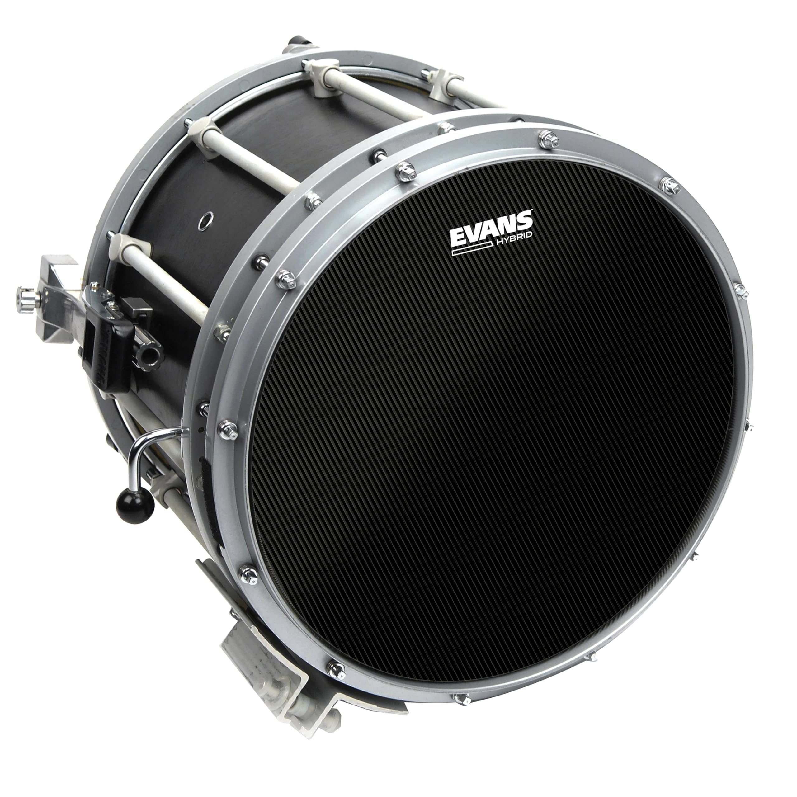 Evans Hybrid Black Marching Snare Drum Head – Marching Band Drum Heads – 14 Inch