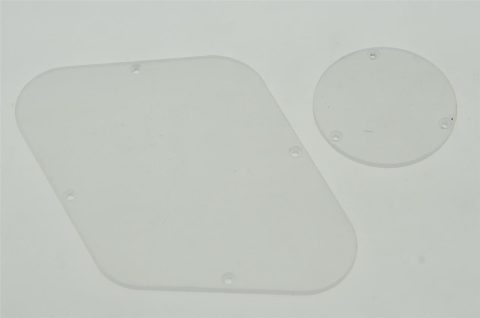 KAISH Clear LP Standard Rear Control Switch Plate Transparent Cavity Cover for USA Les Paul