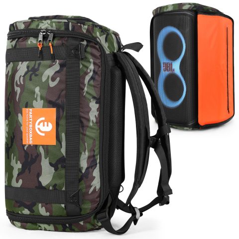OUKNAK Speaker Bag Travel Case Replacement for JBL Party Box Series, Portable Speaker Carry Tote Bag Backpack for JBL PartyBox Club 120 Speaker (For JBL partybox 120 camouflage)