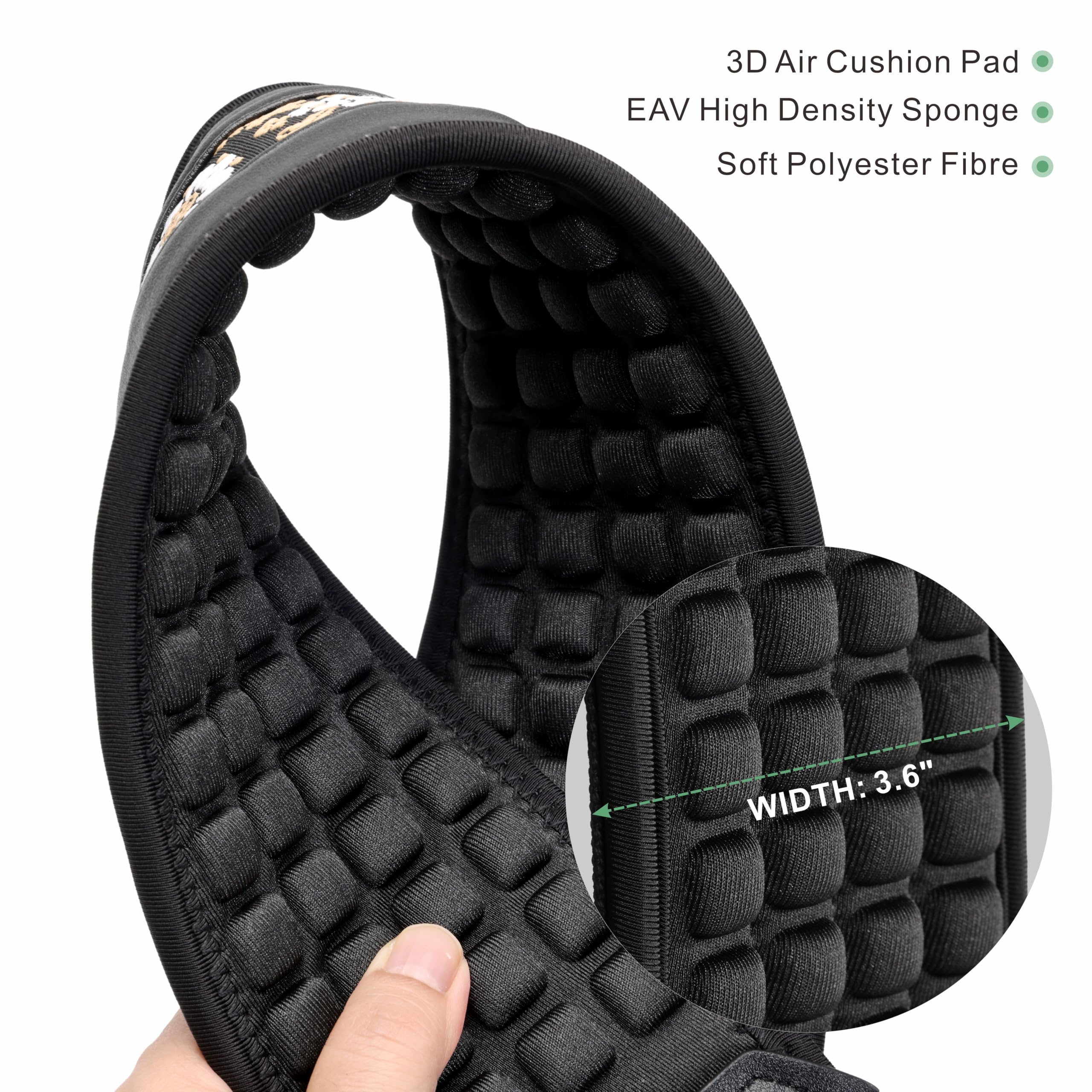 YIKOKO Bass Guitar Straps for Electric Guitar & Bass 3.6″ Wide Padded Straps, Cotton Embroidered, Adjustable Length, with 3D Sponge Filled Foam Pad, with 4 Picks and 2 Strap Locks