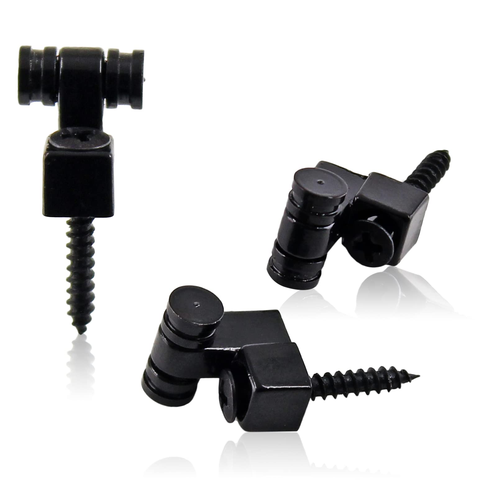 Jersvimc 2 Pcs Guitar Roller String Tree, Black, for Tele Start