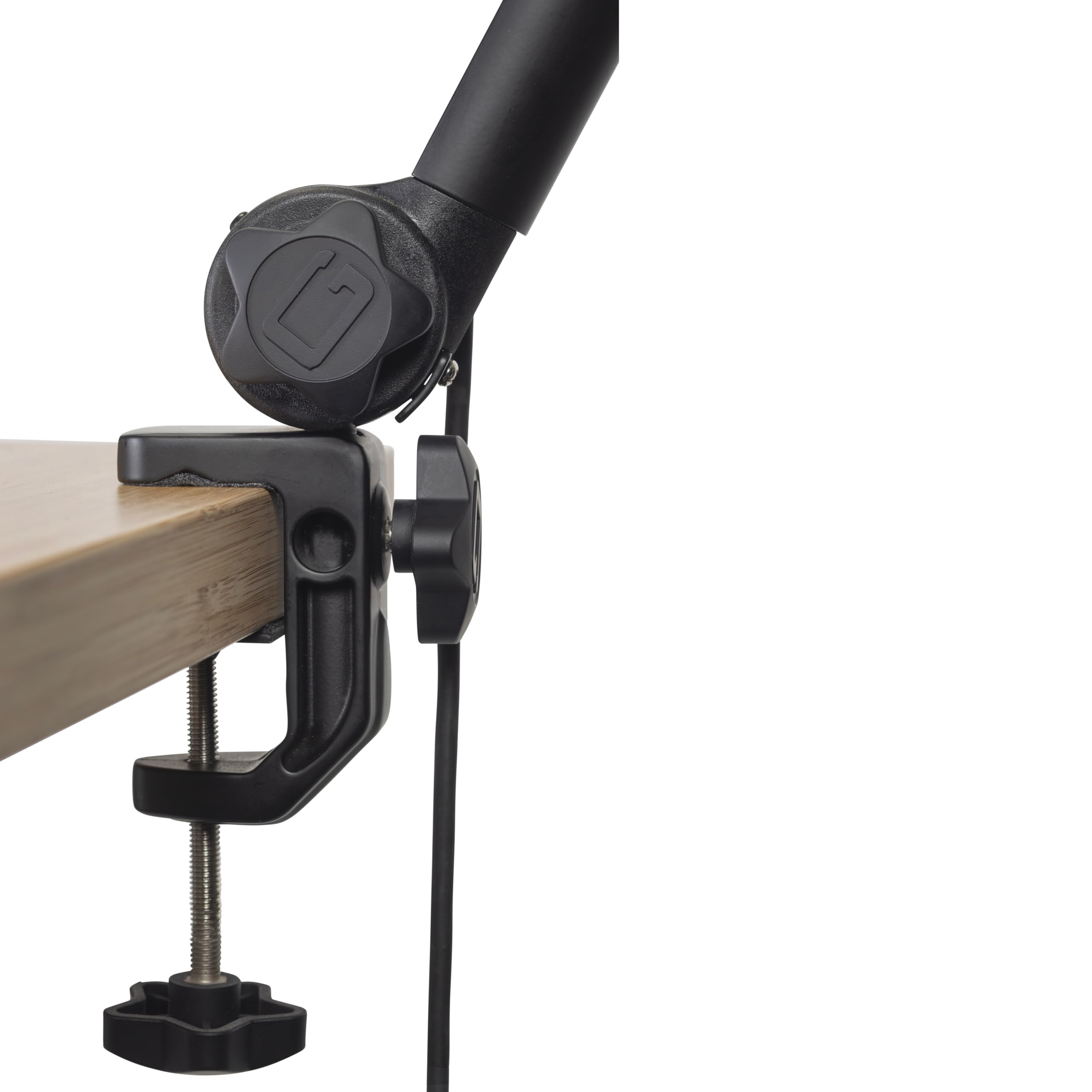 Gator GFWMICBCBM3000 Frameworks Deluxe Desk-Mounted Broadcast Microphone Boom Stand For Podcasts & Recording, Integrated XLR Cable, (GFWBCBM3000)