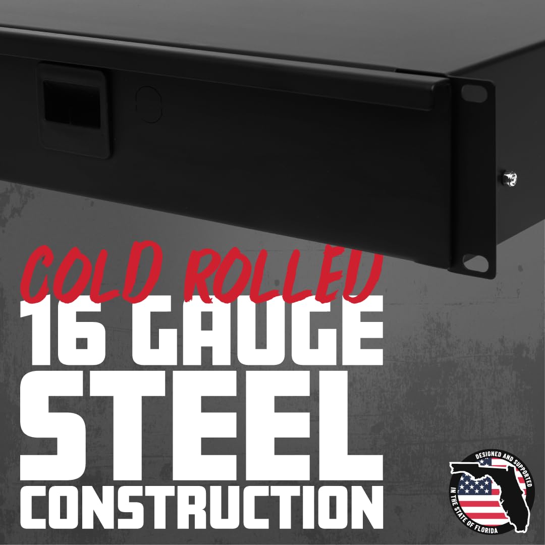 Gator GRW-DRWDF4 Rackworks Standard 4U Rack Mount Drawer with Foam Interior and Lock, 14.2″ Deep ()