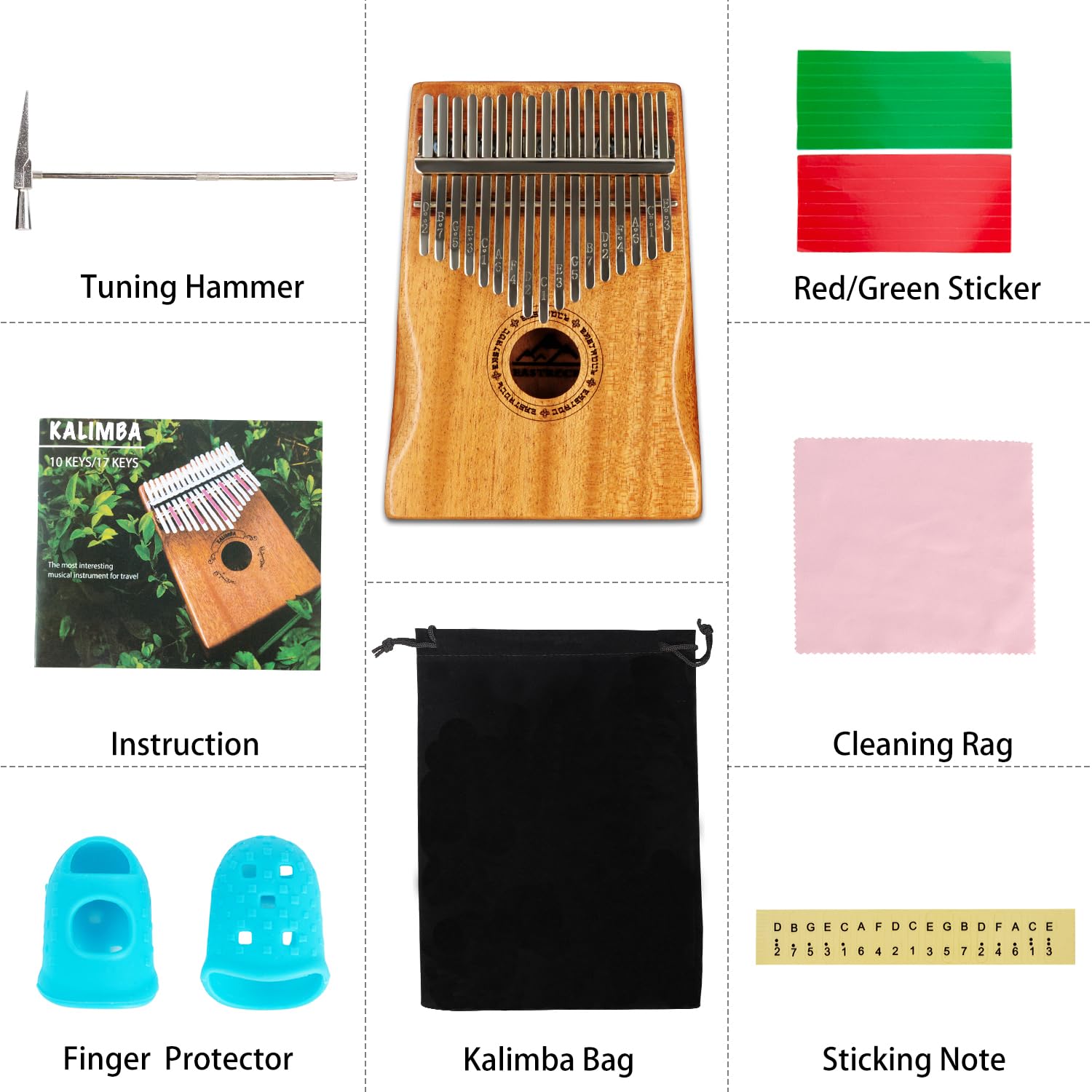 EASTROCK Kalimba Thumb Piano 17 Keys Mbira Finger Piano for beginners