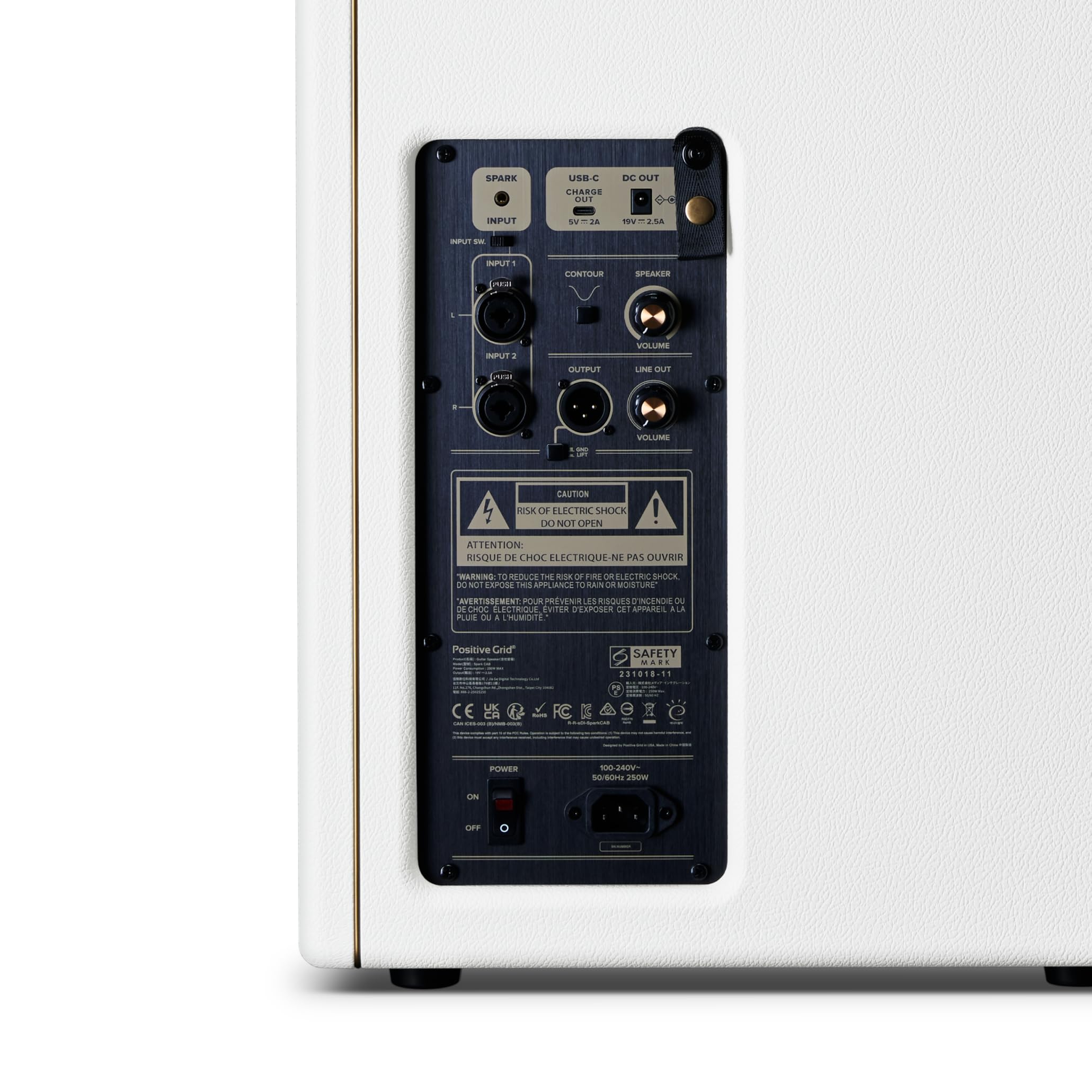 Positive Grid Spark CAB Powered FRFR Cabinet for Amps & Modelers – Pearl