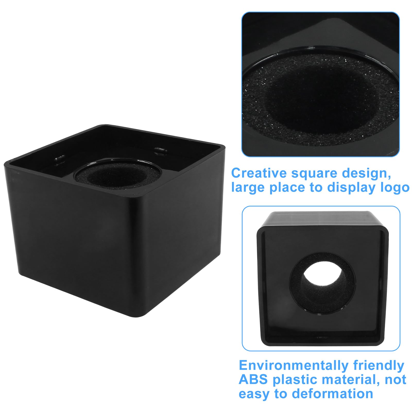 Waziaqoc Microphone Flag Station, Square Cube ABS, Black