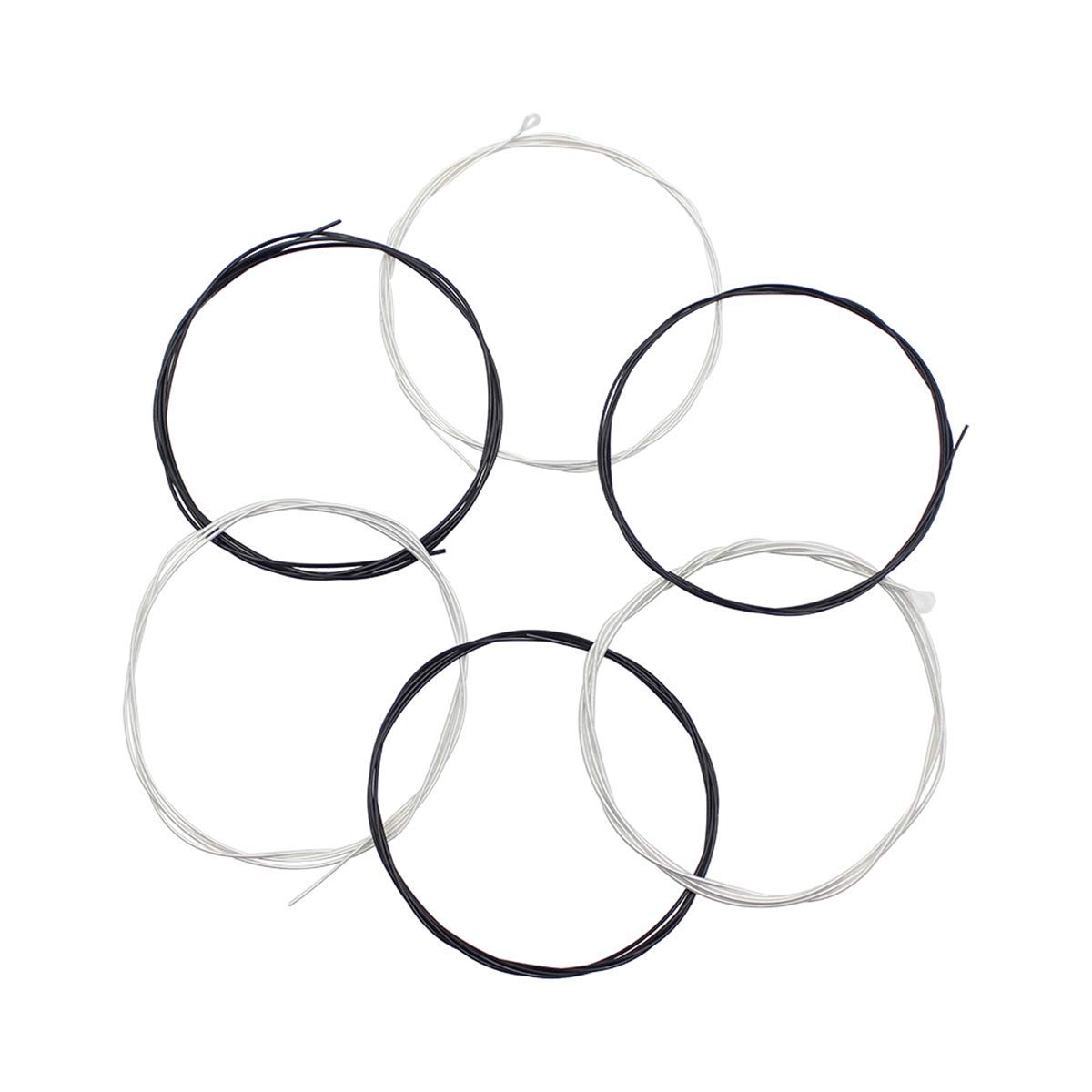 JYsun Classical Guitar Strings 3 full sets with Black Nylon for E-1st B-2nd G-3rd and Nylon Core Silver-Plated Copper Wound for D-4th A-5th E-6th