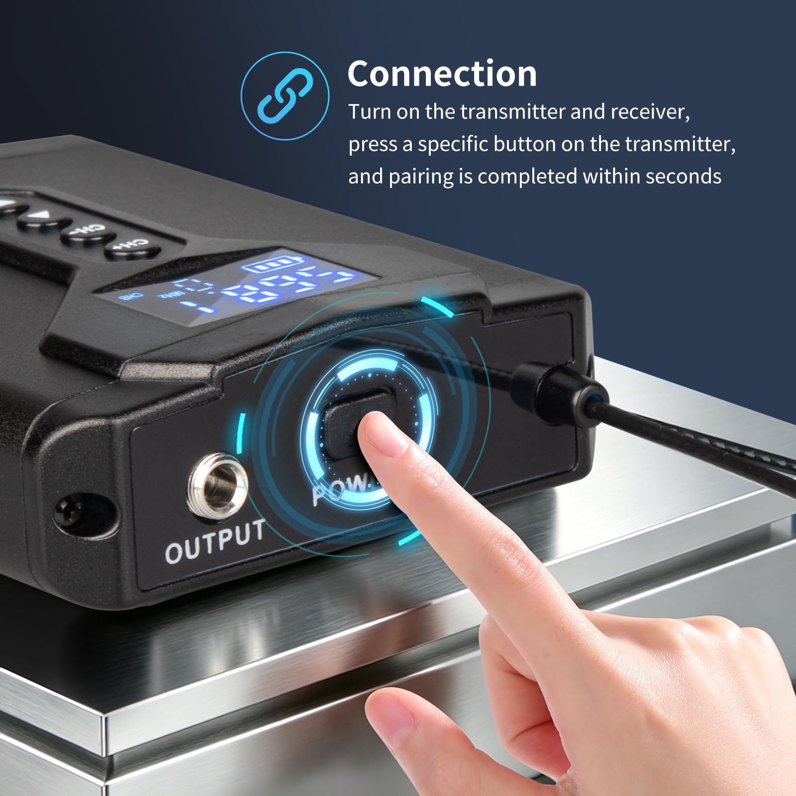Depusheng One Receiver Only Wireless IEM System, Need Transmitter to Work(Only Receiver)