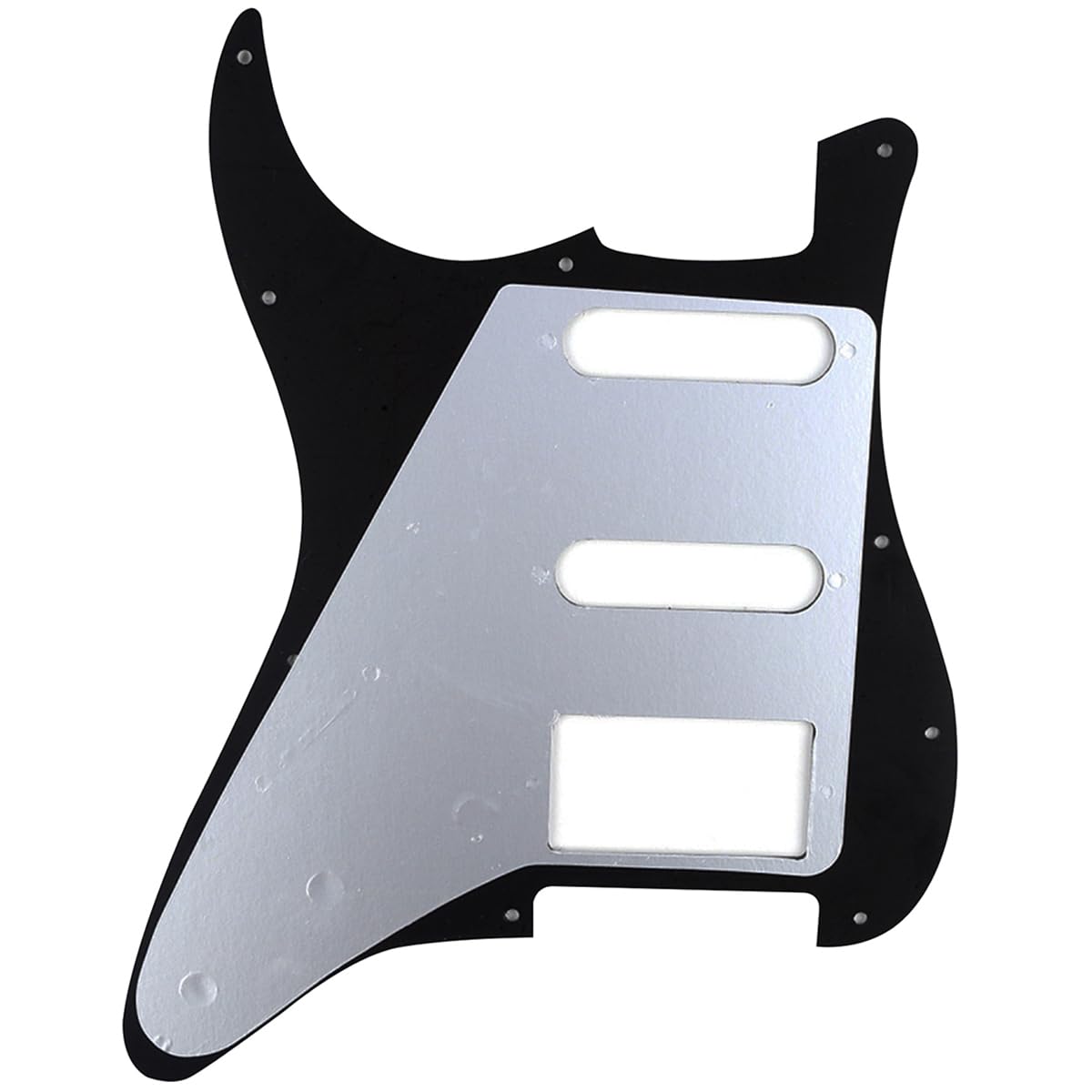 Musiclily Pro HSS 11 Hole ST Guitar Pickguard 4Ply Black Pearl