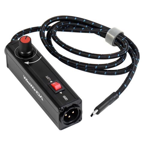 WisWinDa Pro101C Type-C/USB-C to XLR Isolation Box with Volume Controller and Ground Lift Switch Build-in Cord Length 3.3ft with USB-C Plug (Pro 101C)