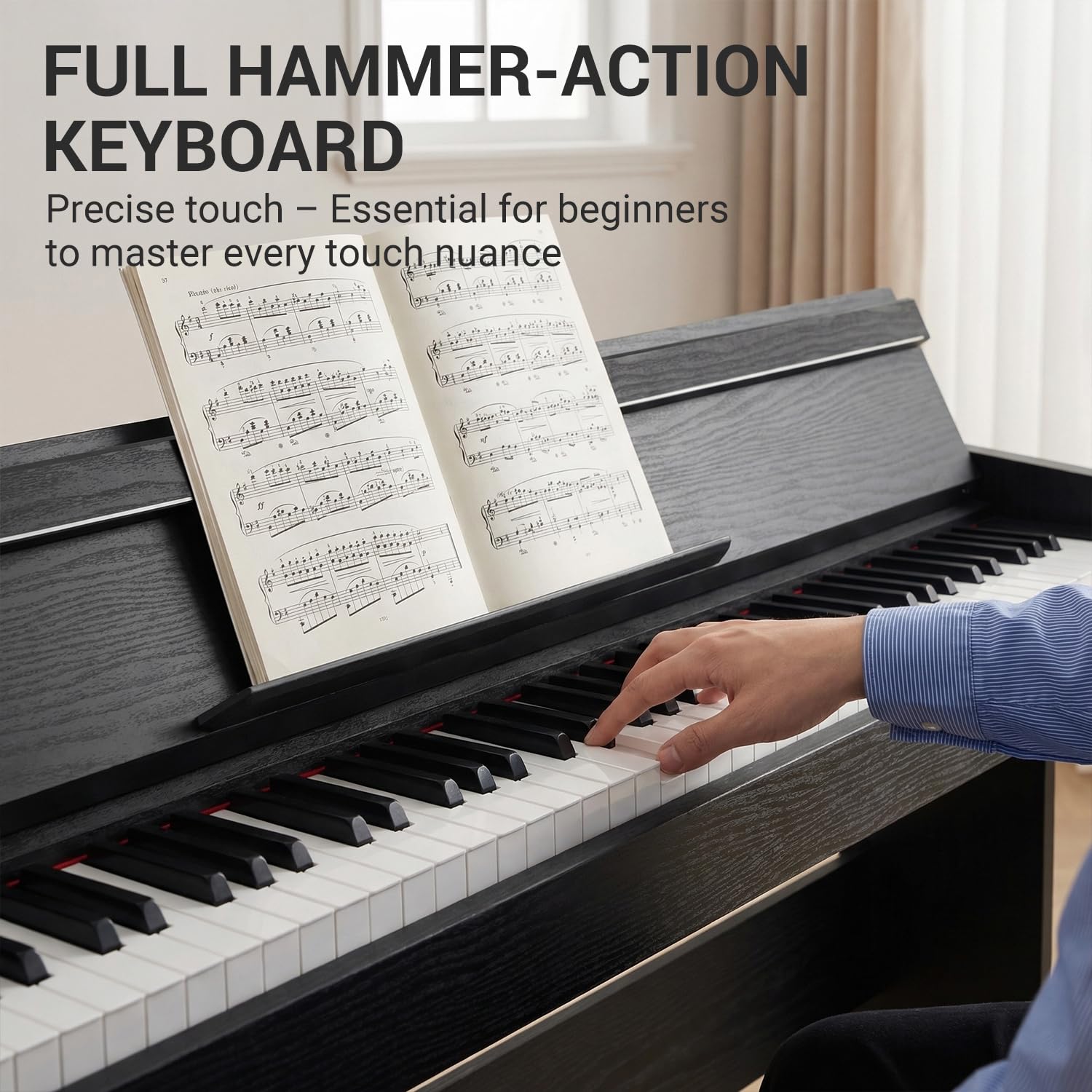 MOSEN 88 Key Fully Weighted Digital Piano Graded Hammer Action Keyboard