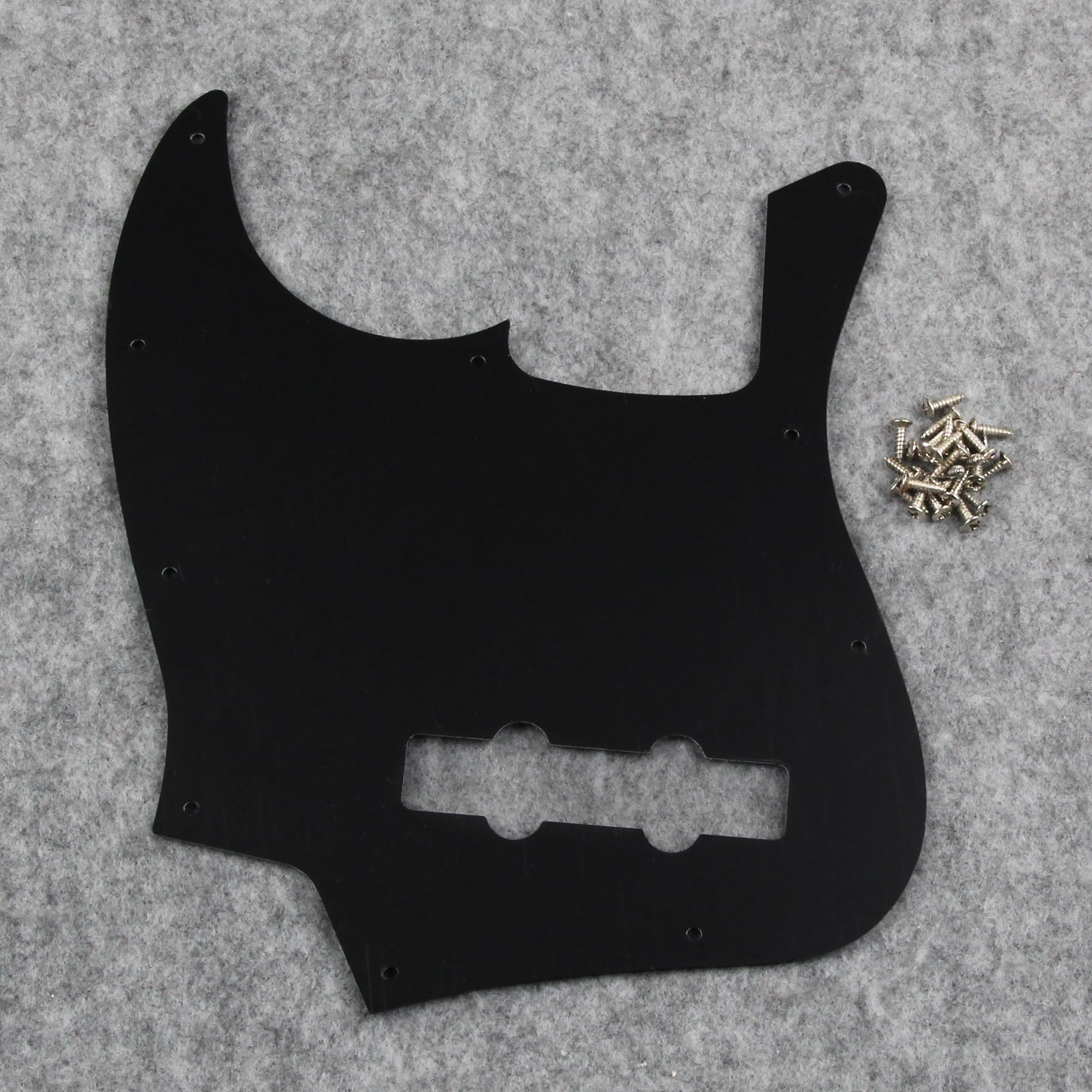 FLEOR 10 Hole J Bass Pickguard Scratch Plate Pick Guards for 4 Strings American/Mexican Standard J Bass Part, 4Ply Black Pearl