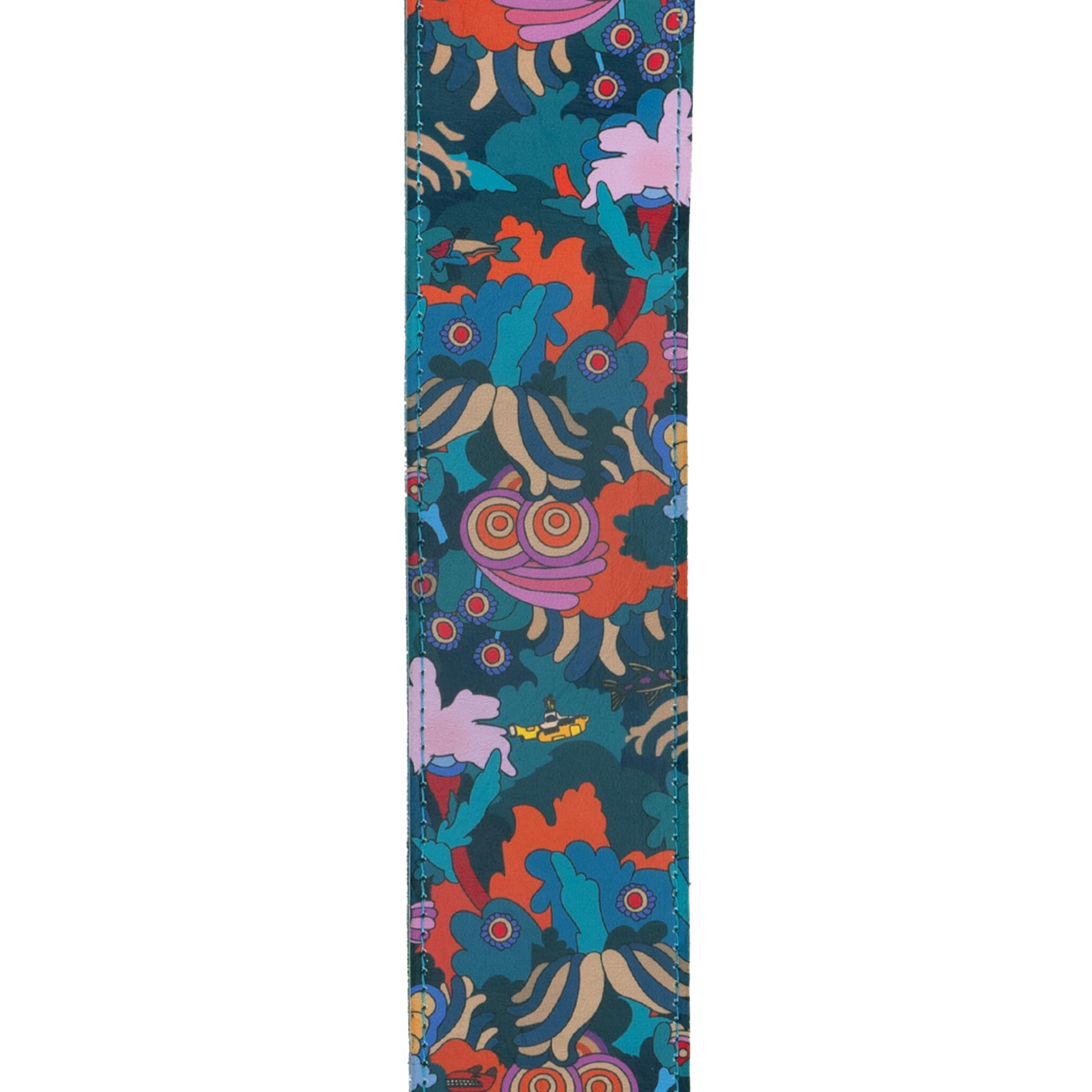 D’Addario 25BYS01 Beatles Guitar Strap – Beatles Guitar Accessories – Vinyl – Yellow Submarine, Under the Sea