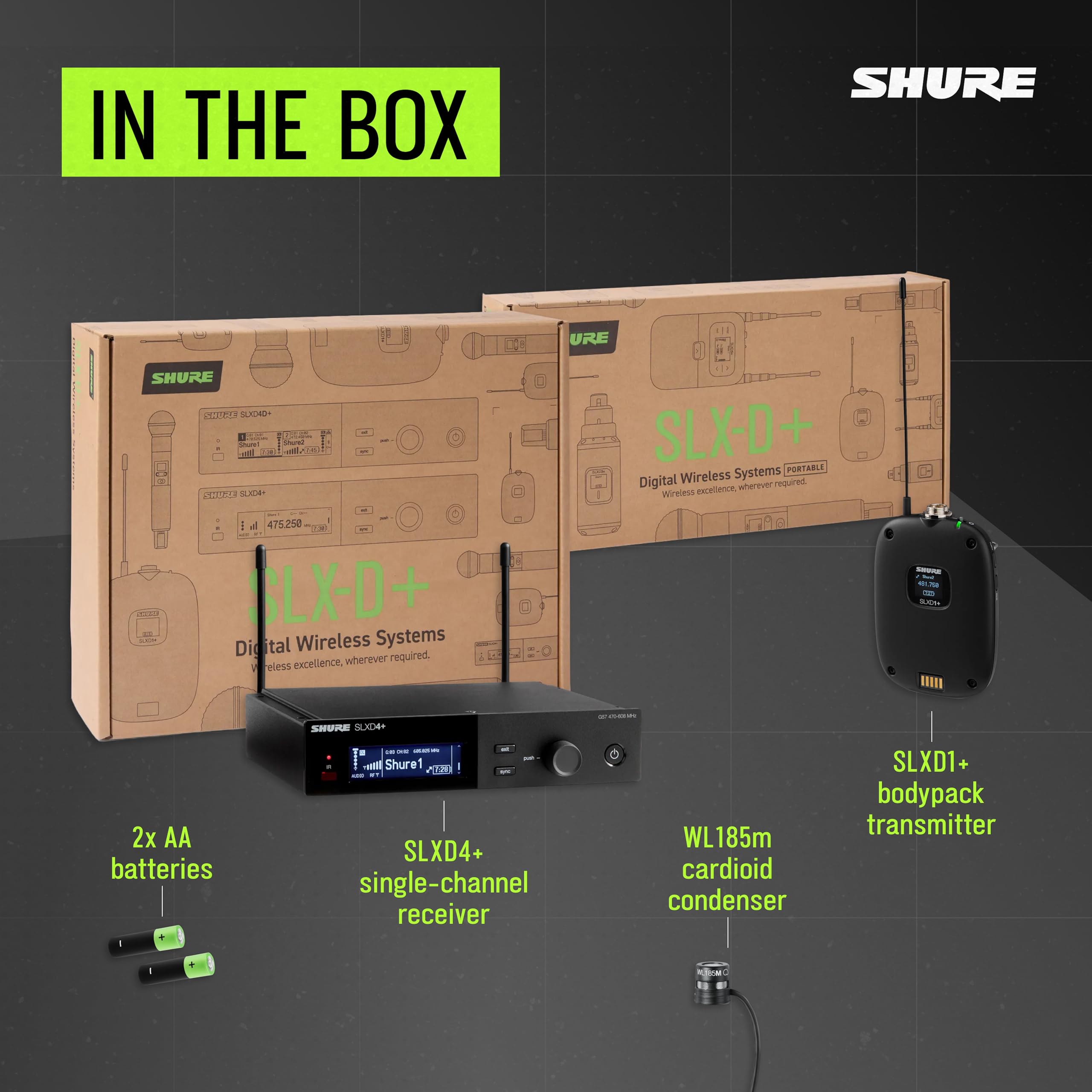 Shure SLXD14+/85M Digital Wireless Lavalier System – G57 Band