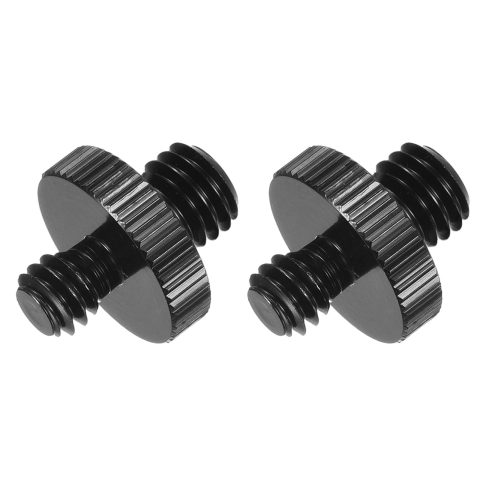MECCANIXITY 2PCS Mic Stand Adapter 1/4 Male to M8 Male Screw Thread Adapter for Microphone Stand to Camera Tripod Mount Adapter