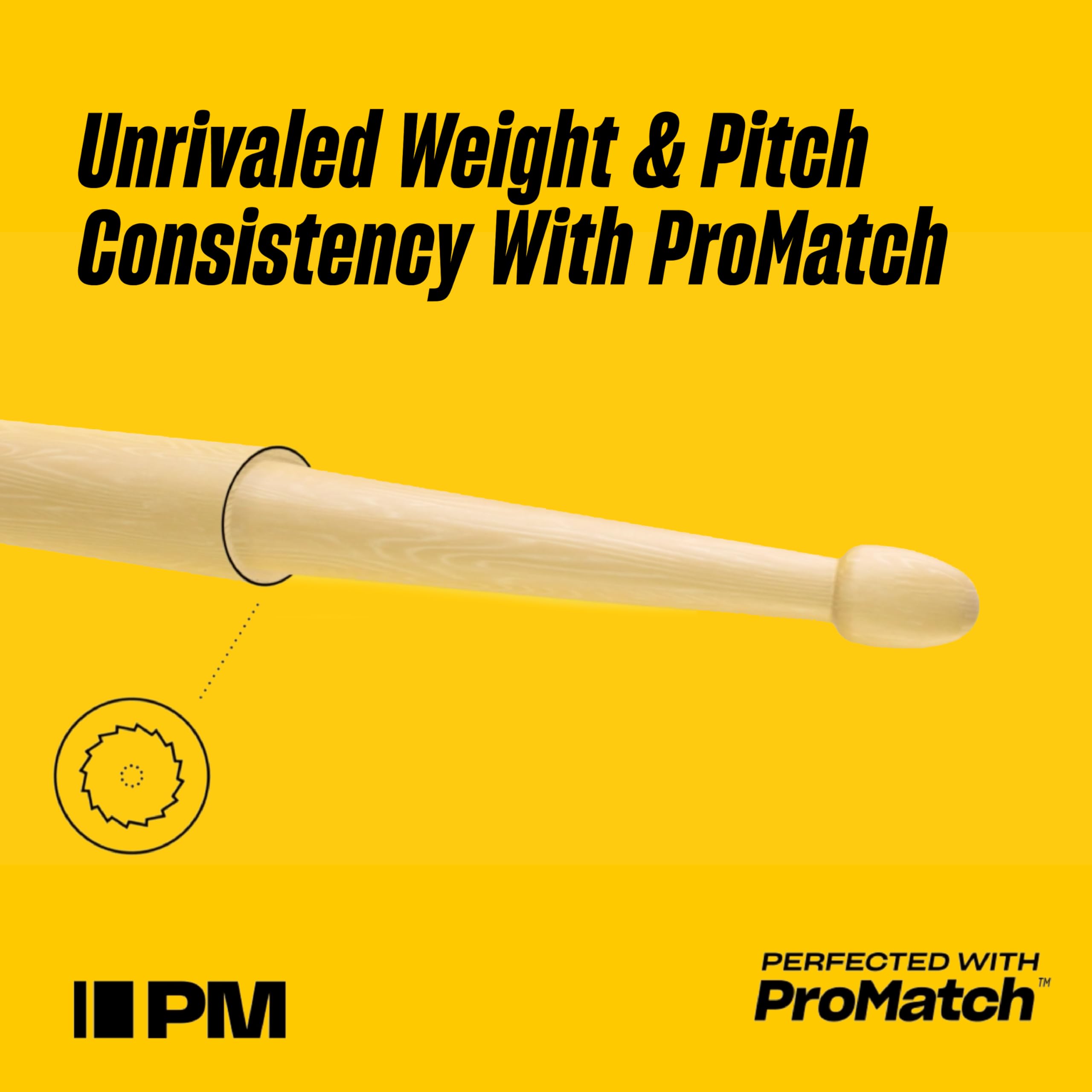 Promark TX424W Hickory Horacio ‘El Negro’ Hernandez Wood Tip drumsticks