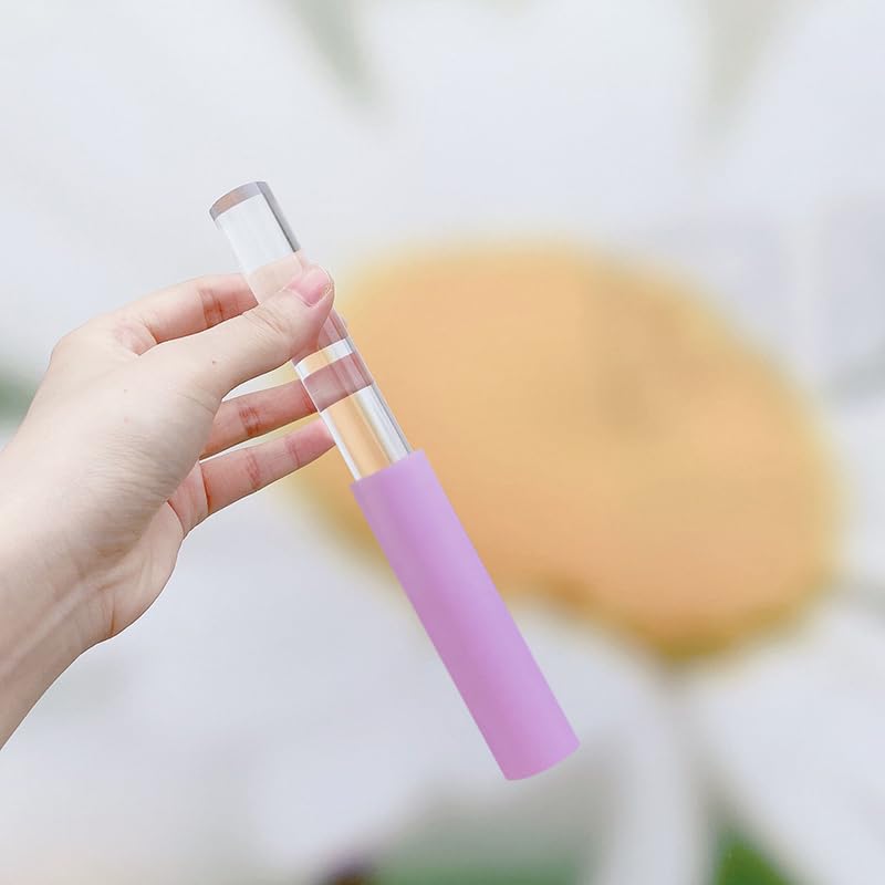 UPCEED 4 Pcs Singing Bowl Mallet Set Includes Solid and Hollow Acrylic Silicone Rubber Striker Mallet for Playing Quartz Crystal Singing Bowls with Bundle Pocket(WhitePurple)