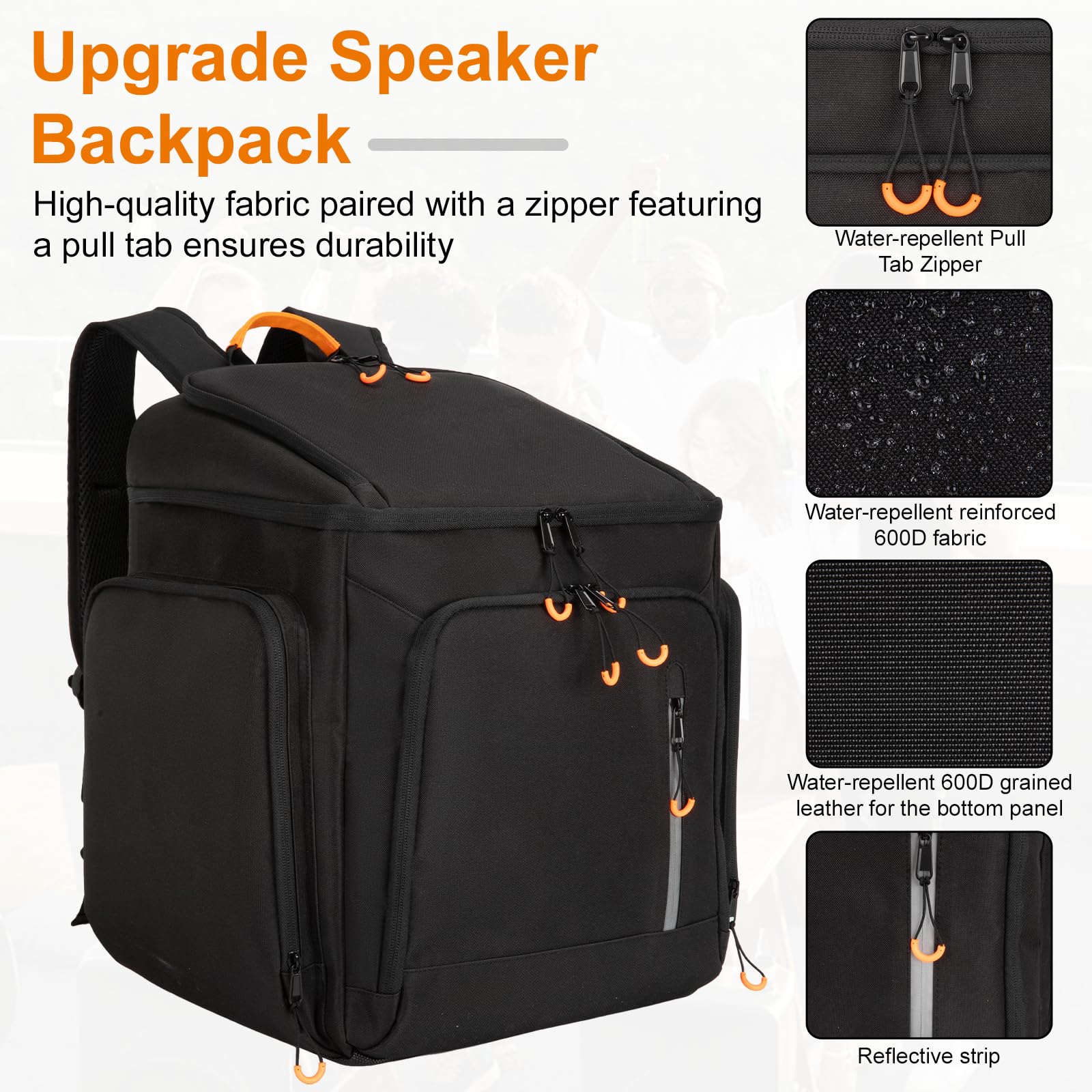 Wigojoy Carrying Case Travel Speaker Backpack Fit for Bose S1 Pro/S1 Pro+